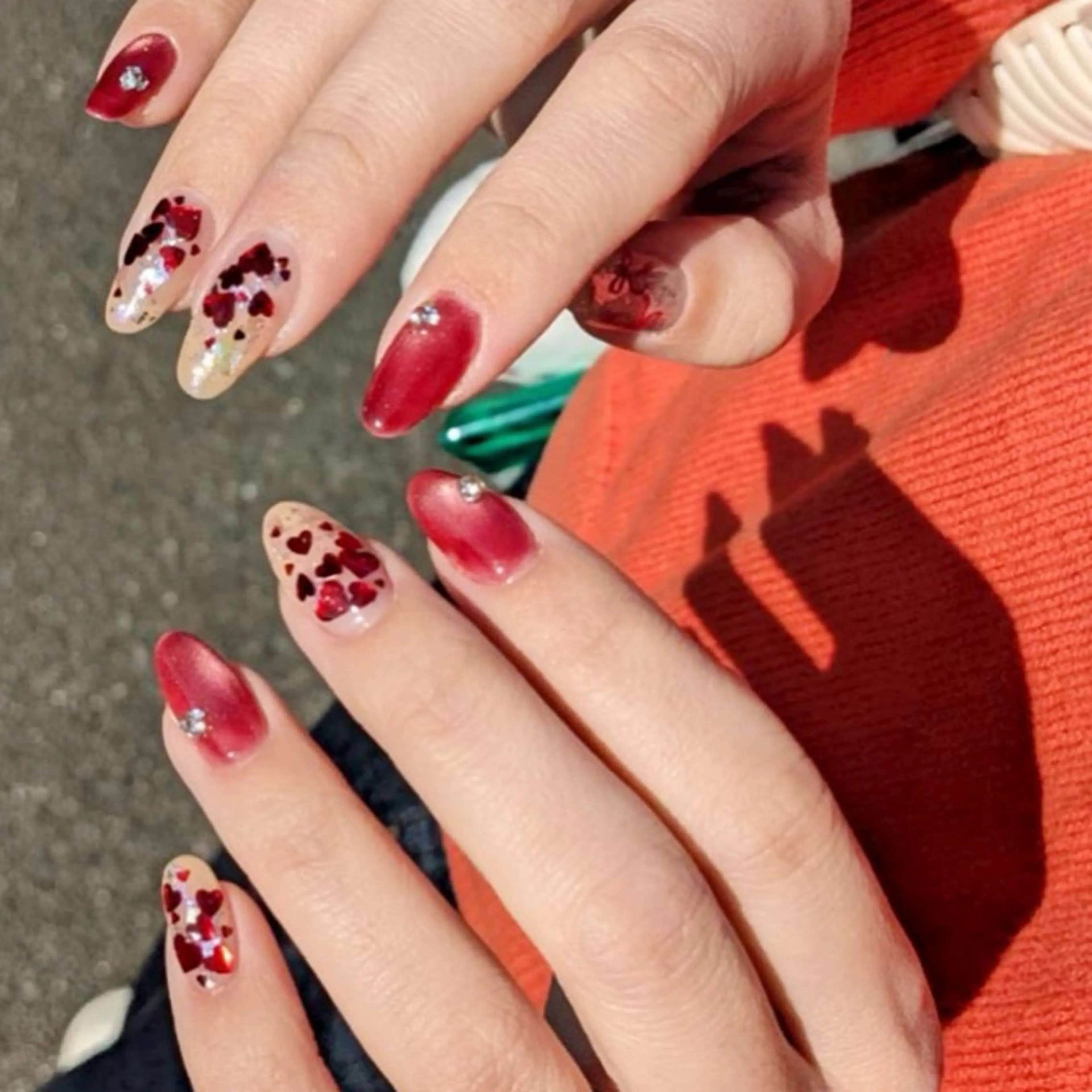 ワンカラー+アート2本の写真