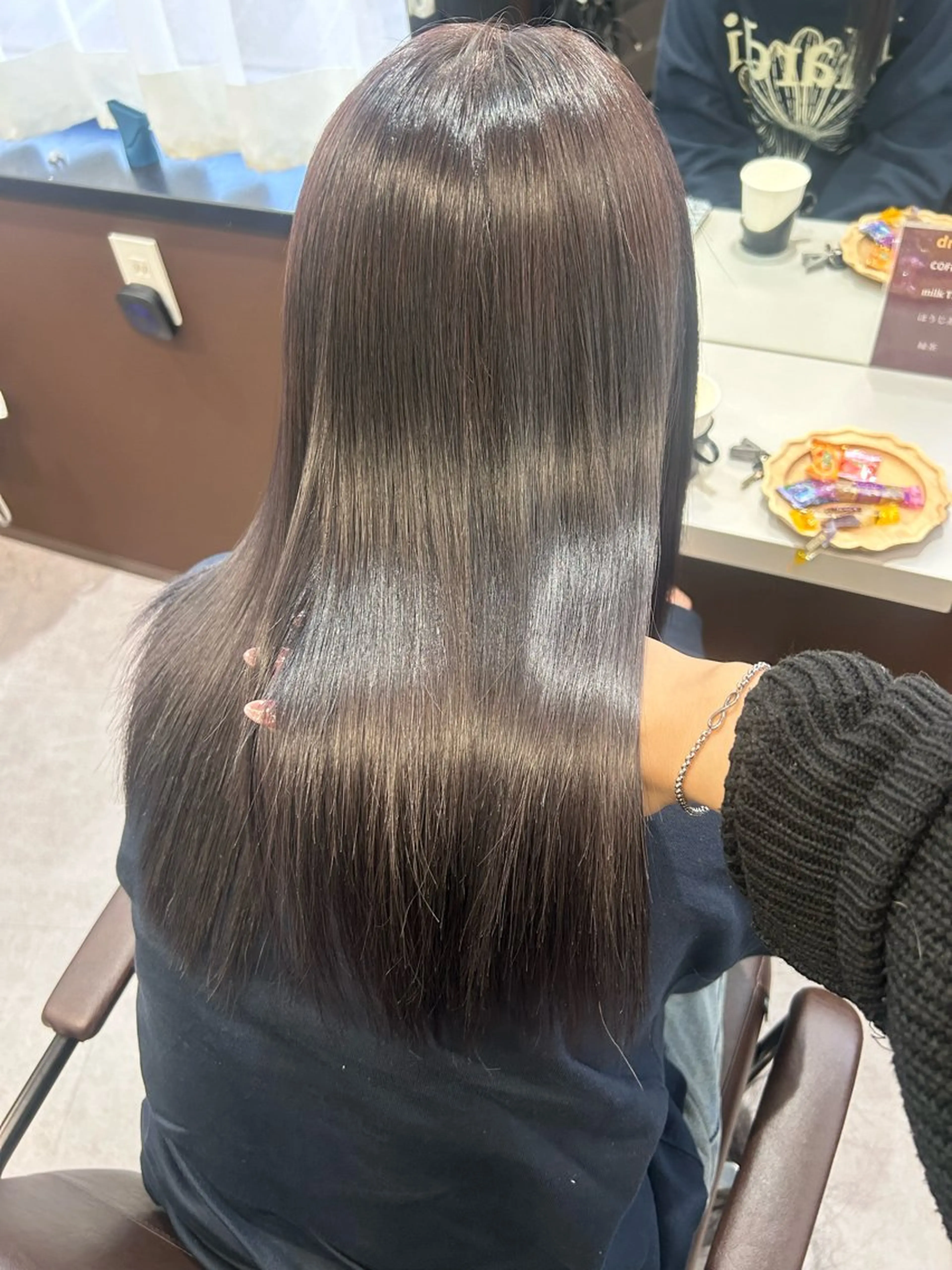 セミロング カラー 韓国×髪質改善カラー 💎hinaのヘアスタイル