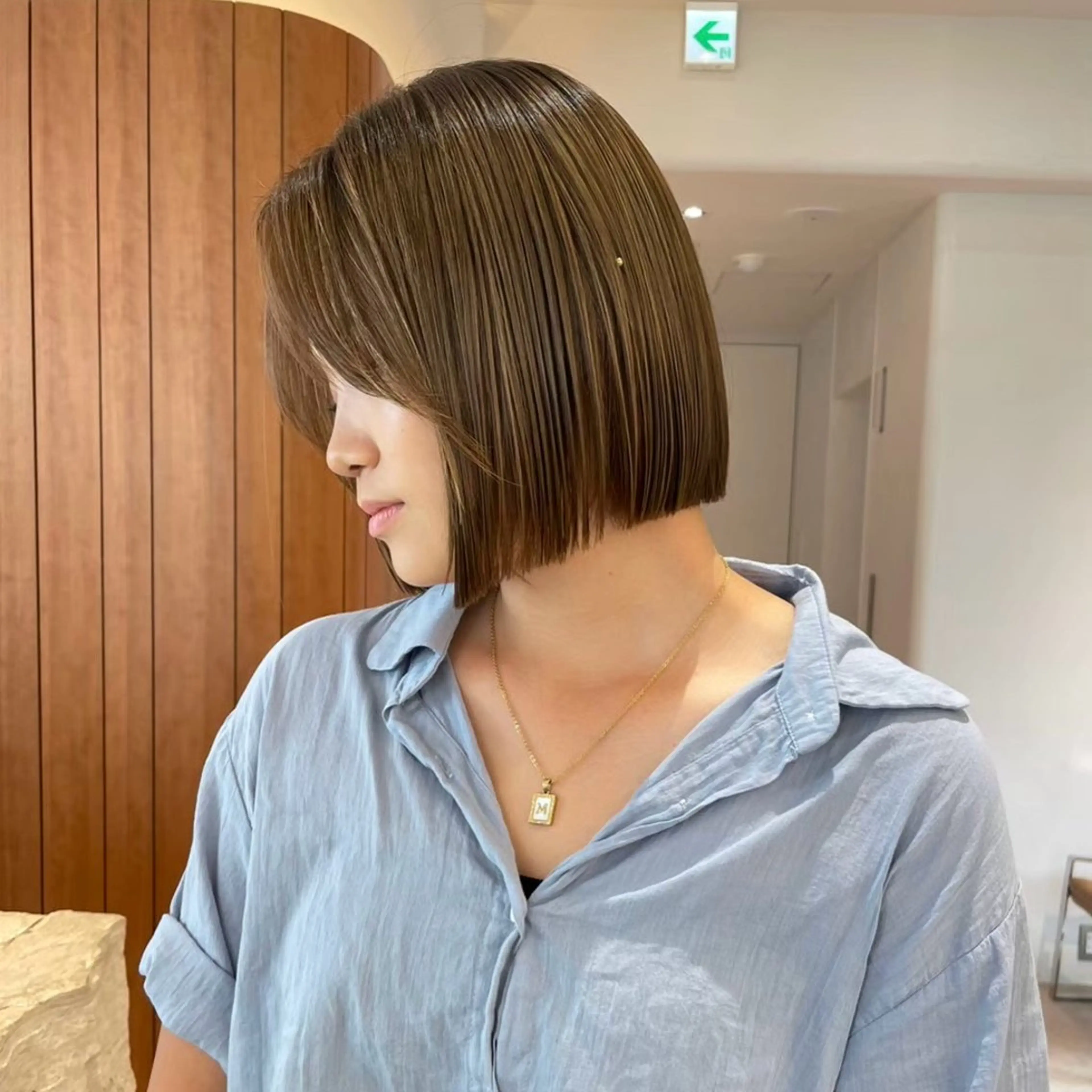 ミディアム カラー カット トリートメント 渋谷/レイヤーボブ・ 透明感カラーしょうごのヘアスタイル