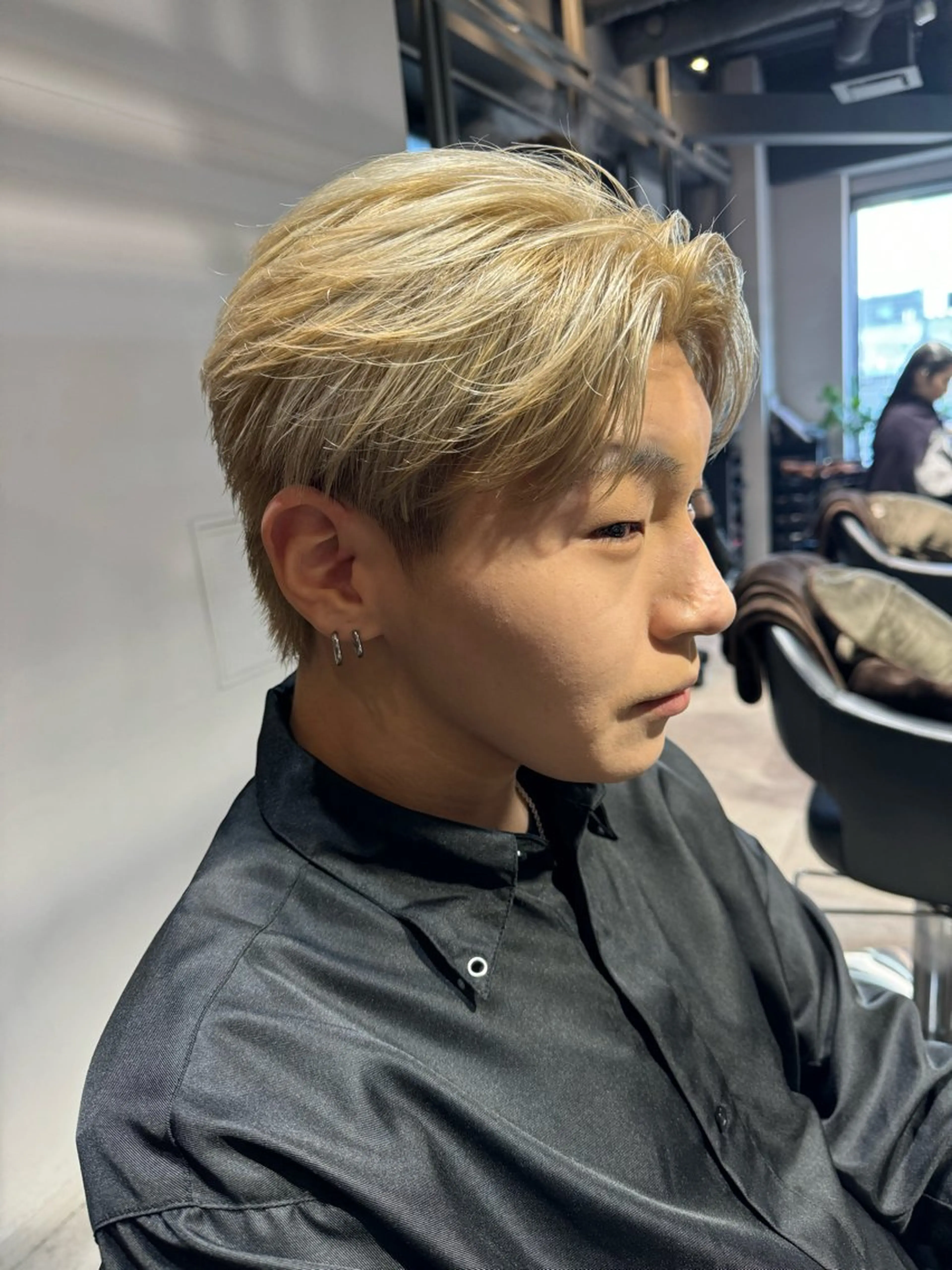 ミディアム カラー メンズ ブロンド ヘアカラー トリートメント Dxxxx III所属・女性目線の大人 メンズ*Ayakaのヘアスタイル