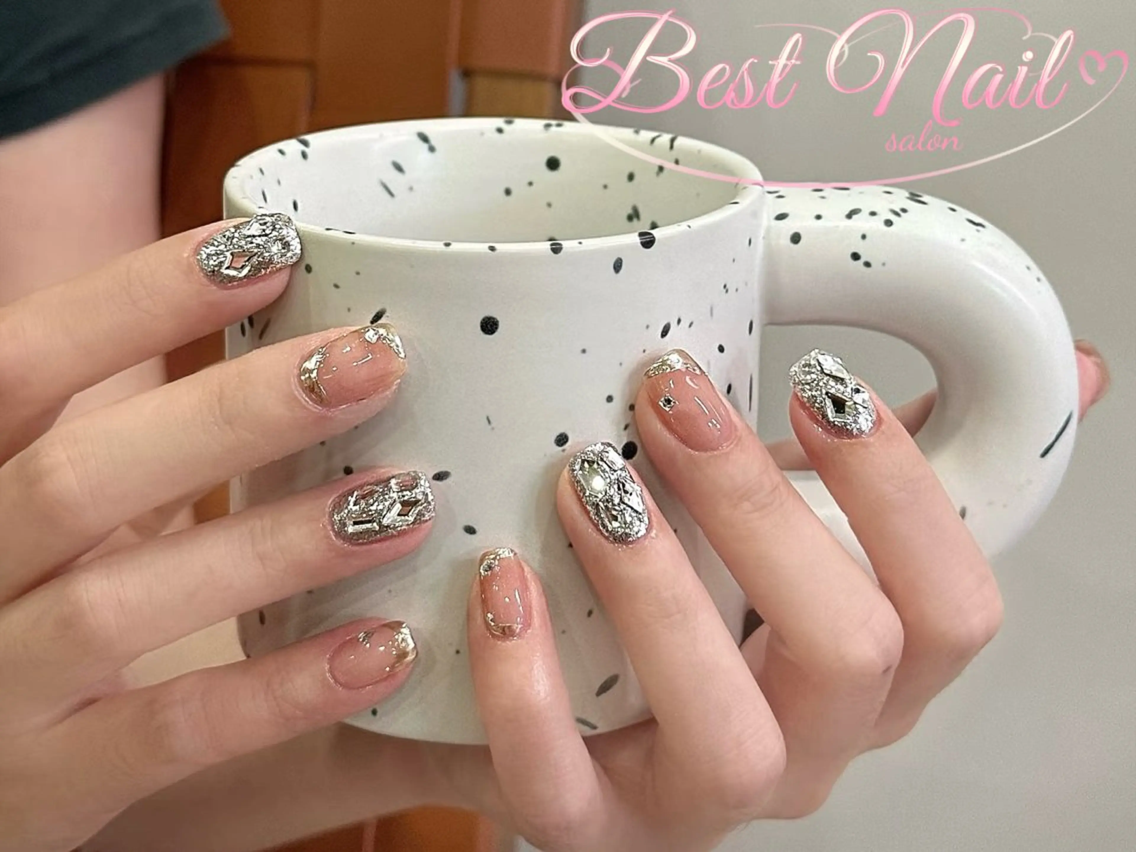 ネイル アートネイル オーロラネイル クリアネイル 長さ出し フレンチネイル More Glam渋谷店のネイルデザイン