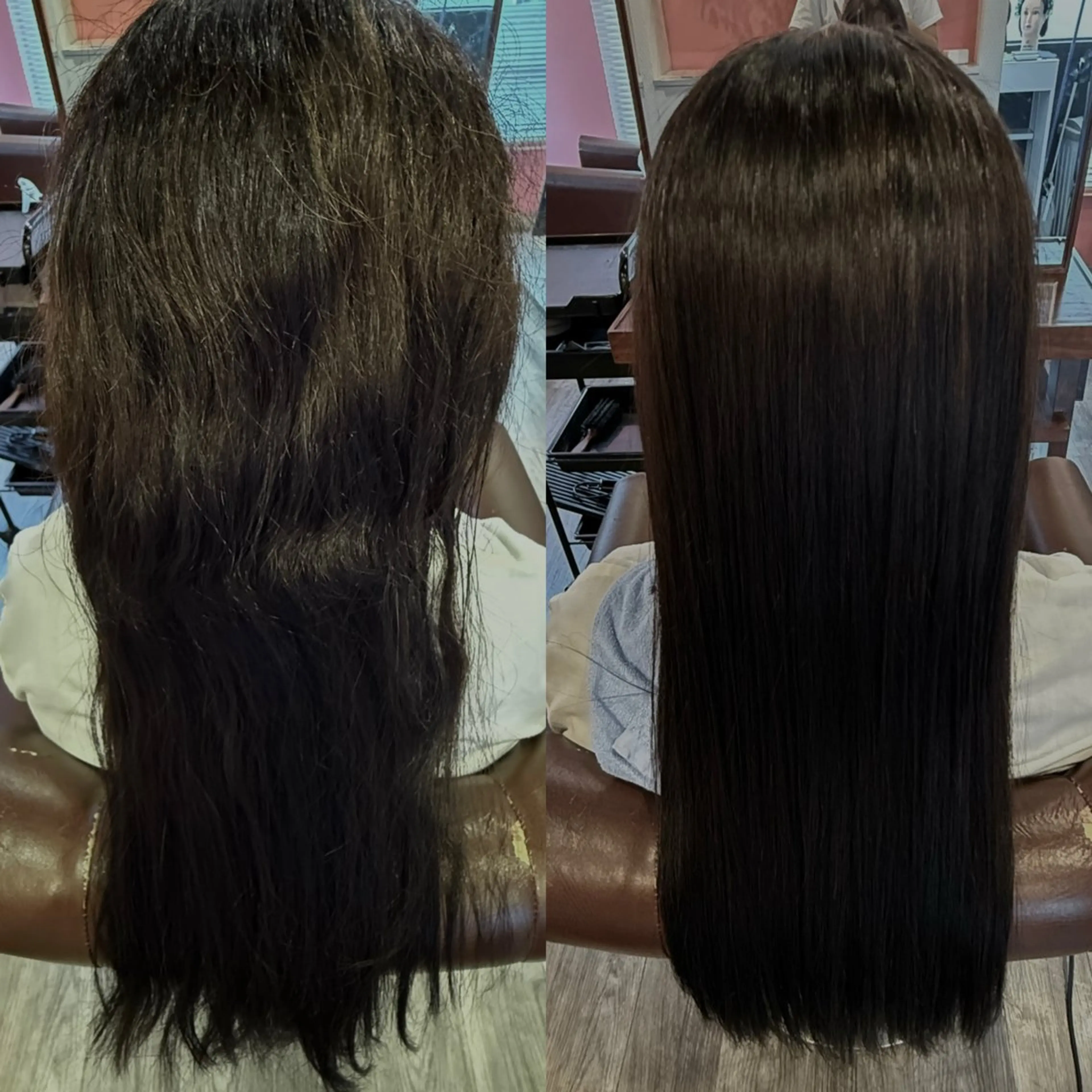 ロング パーマ 縮毛矯正 縮毛矯正 大立 七夏のヘアスタイル