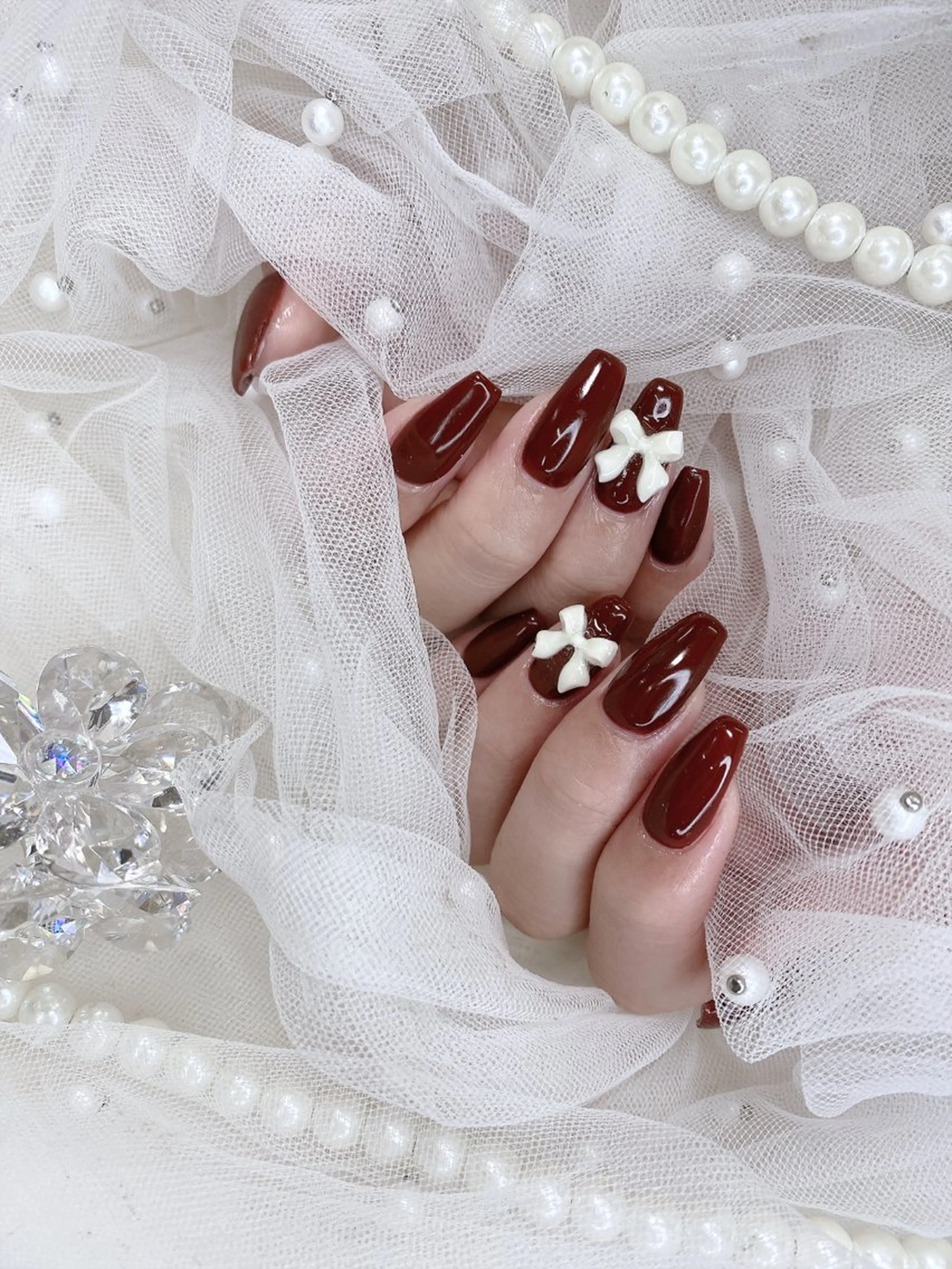 ネイル ボルドー HARUKA 長堀橋のネイルデザイン