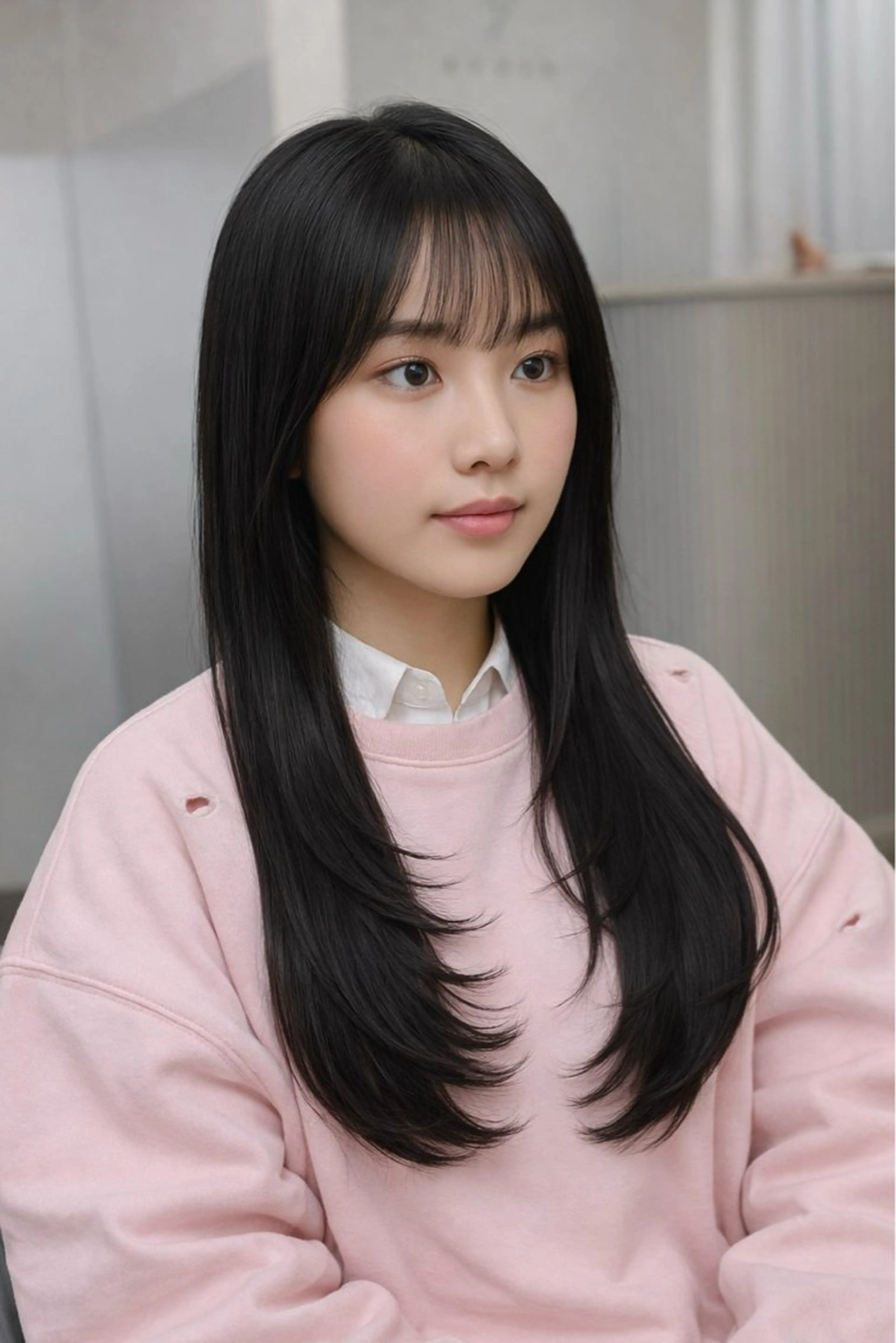 ロング カット ヘアカラー トリートメント ✨韓国ヘア✨ レイヤー✂️鎌倉楓麻のヘアスタイル