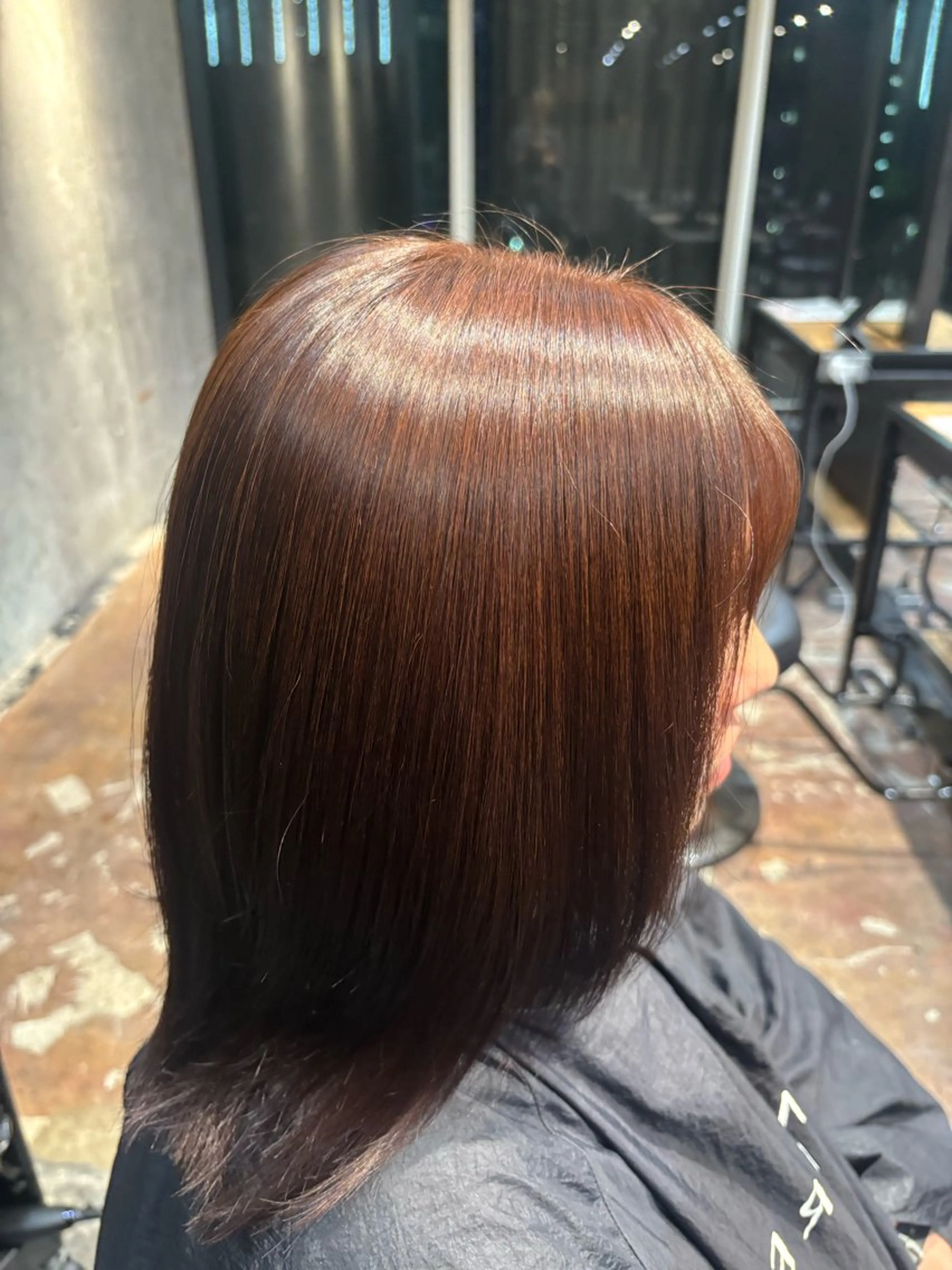 ミディアム ヘアカラー トリートメント 縮毛矯正/カラー みかみれんのヘアスタイル