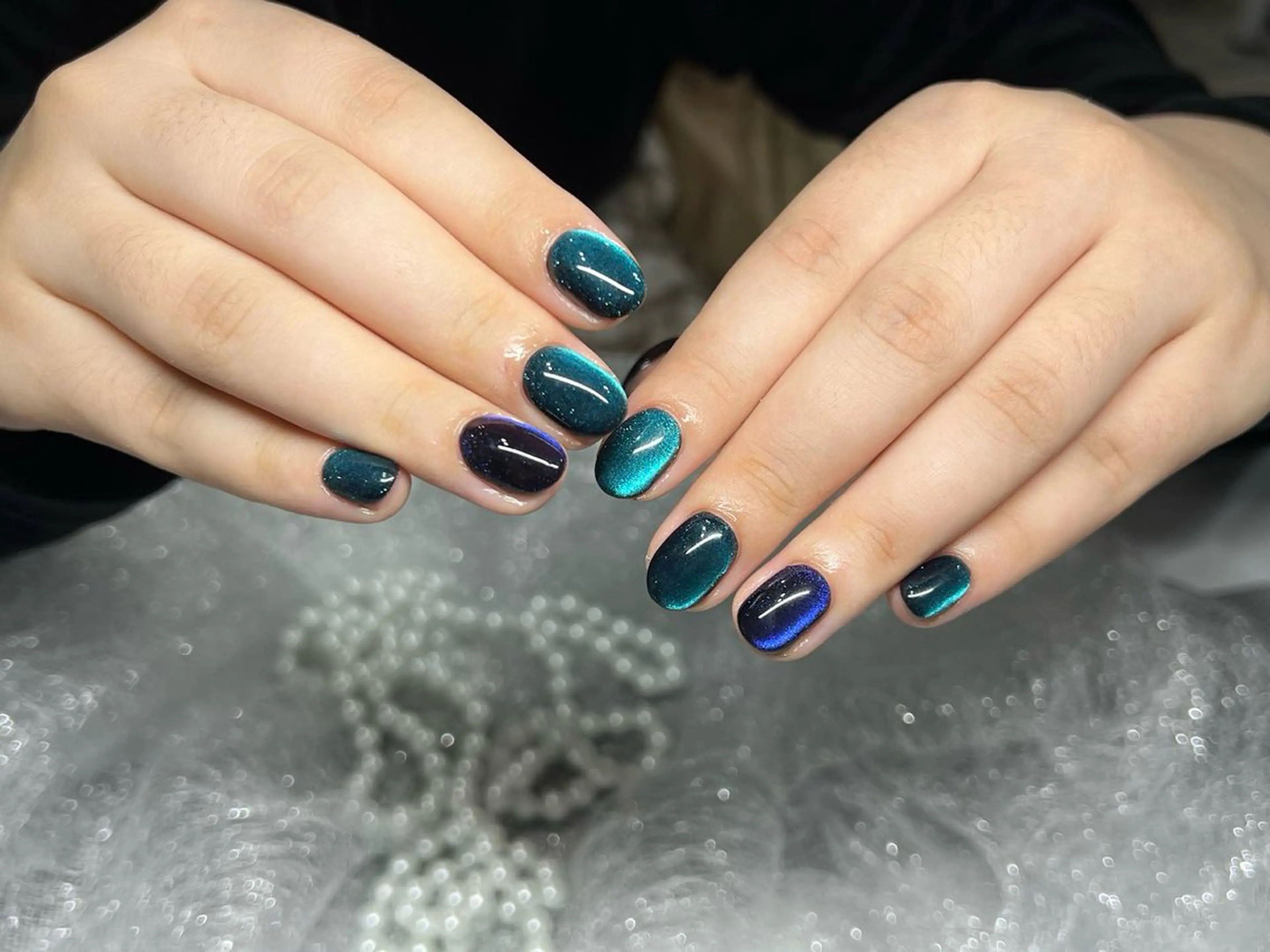 ネイル 長さ出し フットネイル フレンチネイル ジェルネイル 韓国ネイル ハンドネイル More Glam 池袋東口店のネイルデザイン