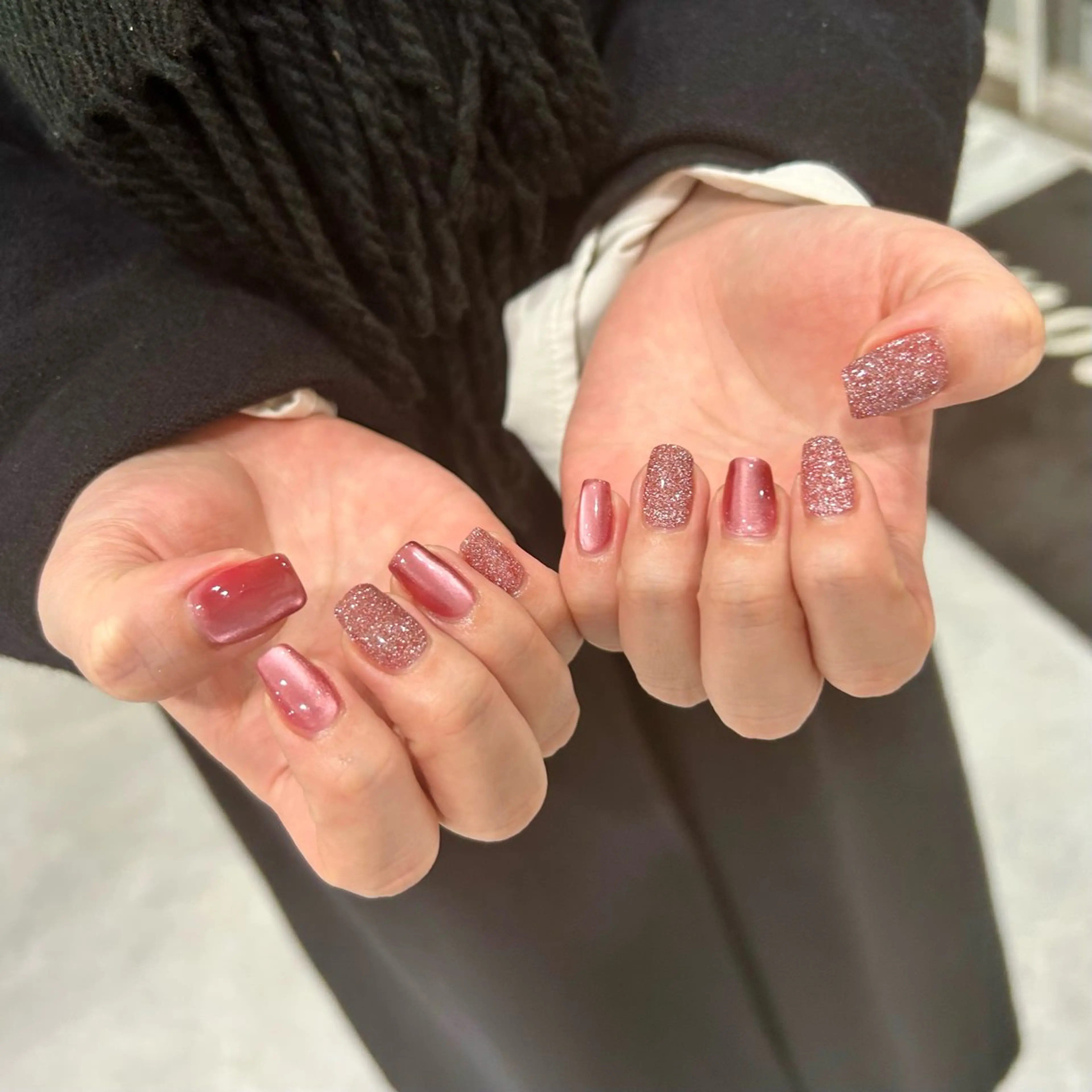 ネイル フラッシュネイル 赤色 ハンドネイル RYO ／Amourのネイルデザイン