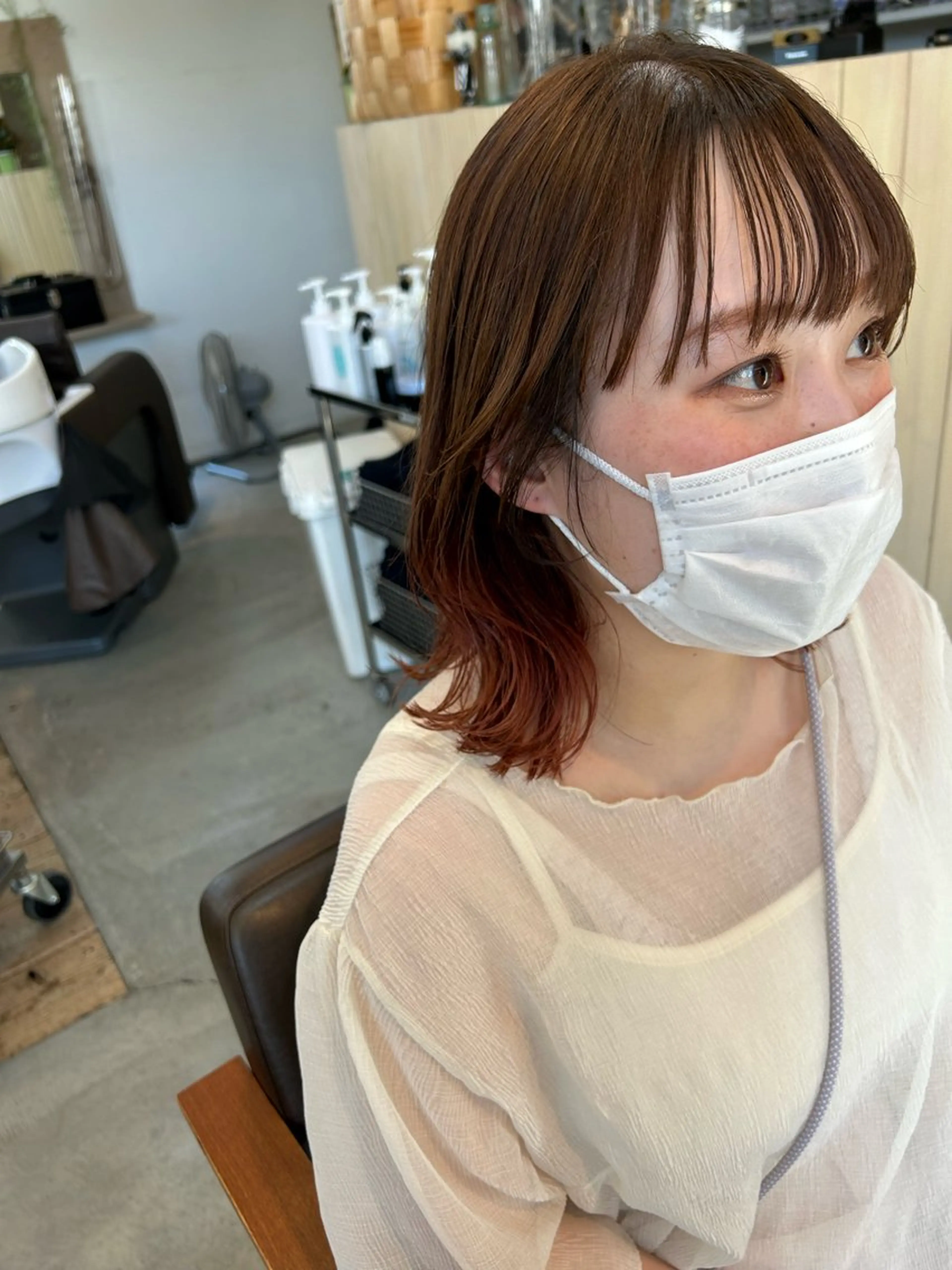 ミディアム カット ヘアカラー kachina所属・綿貫 美雪のヘアスタイル