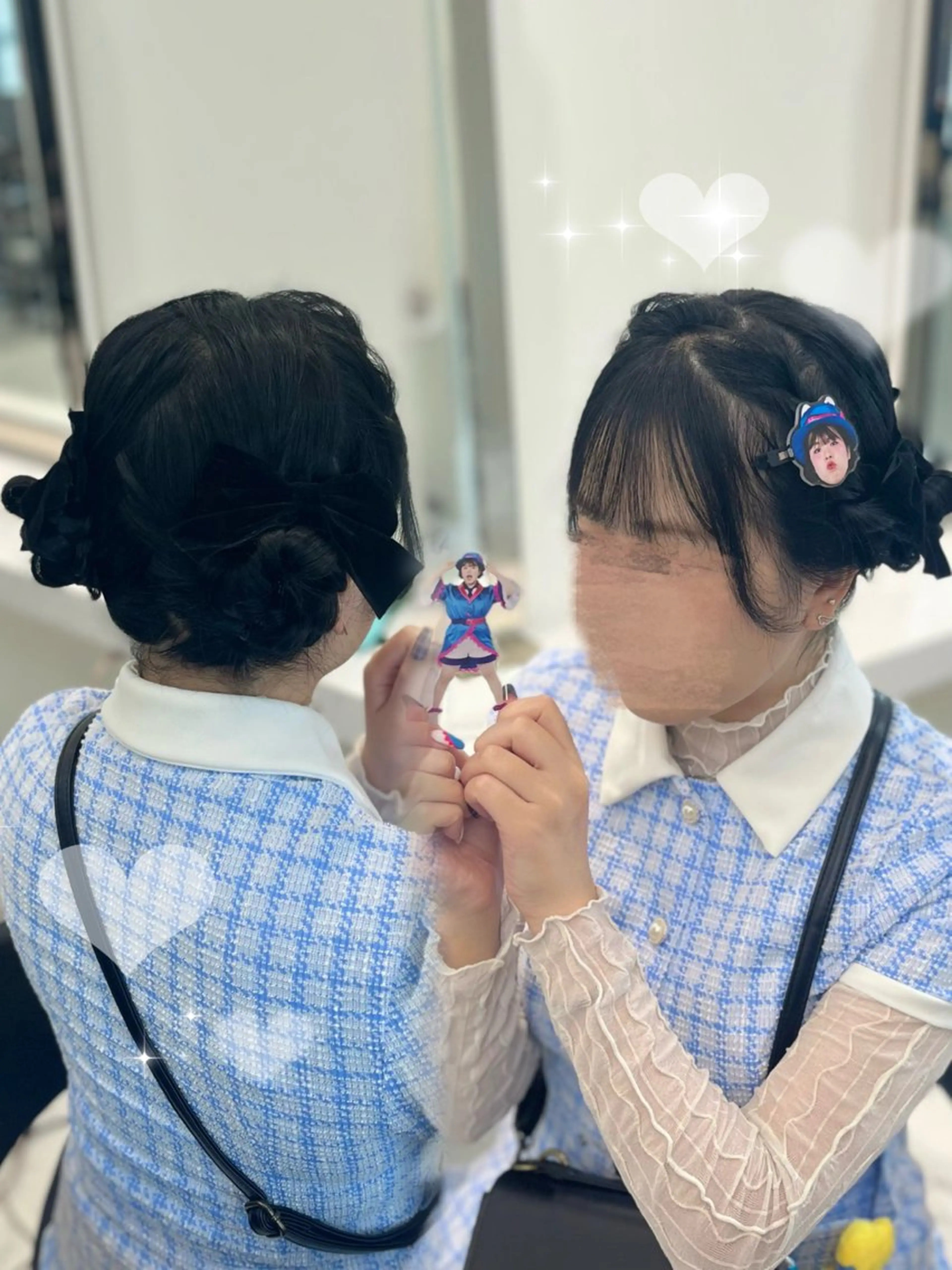 ヘアアレンジ お団子ヘア ヘアセット うる艶モテカラー💞 盛れるヘアメ👧🏻のヘアスタイル