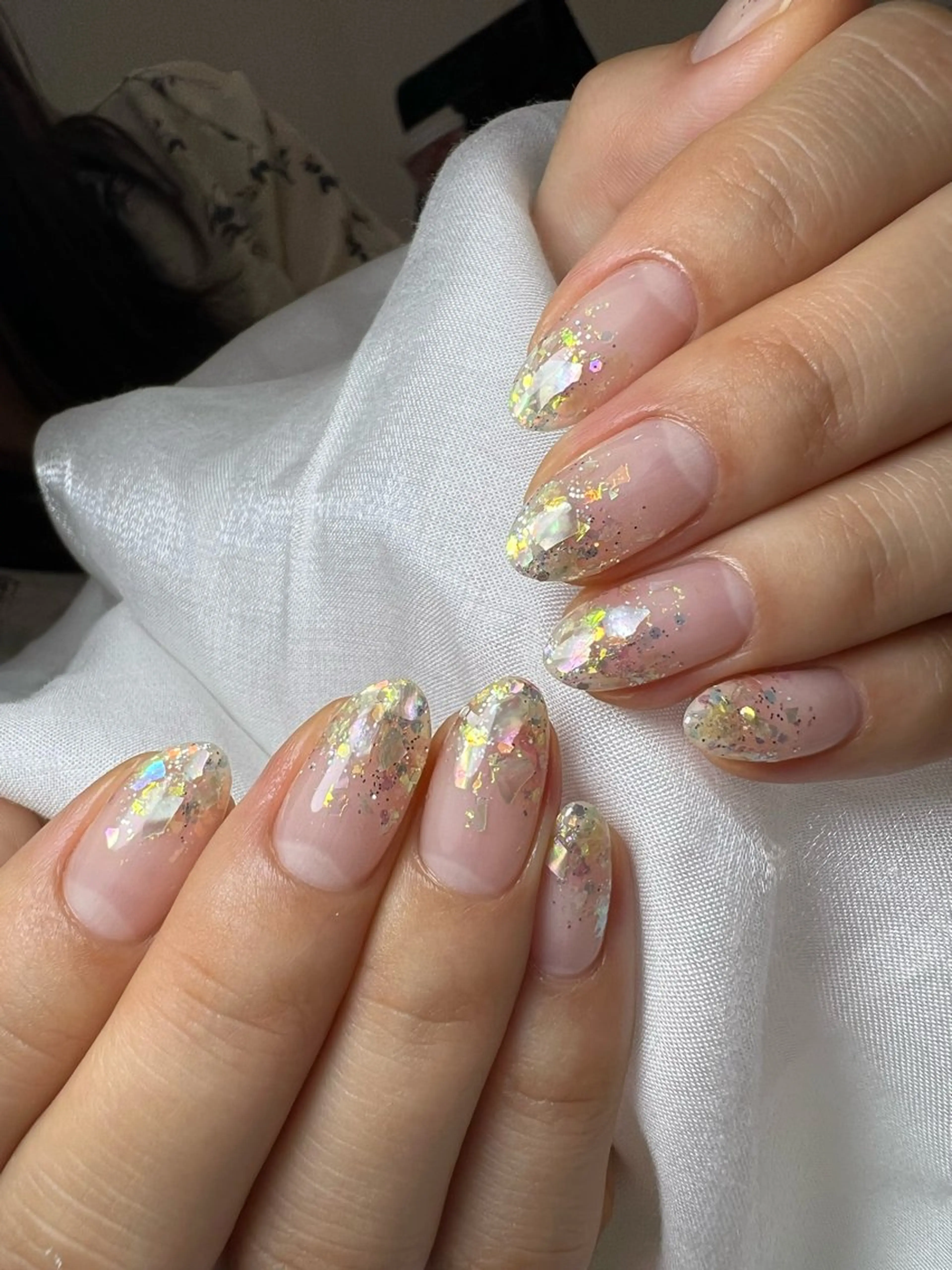 ネイル アートネイル ホログラムネイル シンプルネイル toki 横浜✨天王町のネイルデザイン