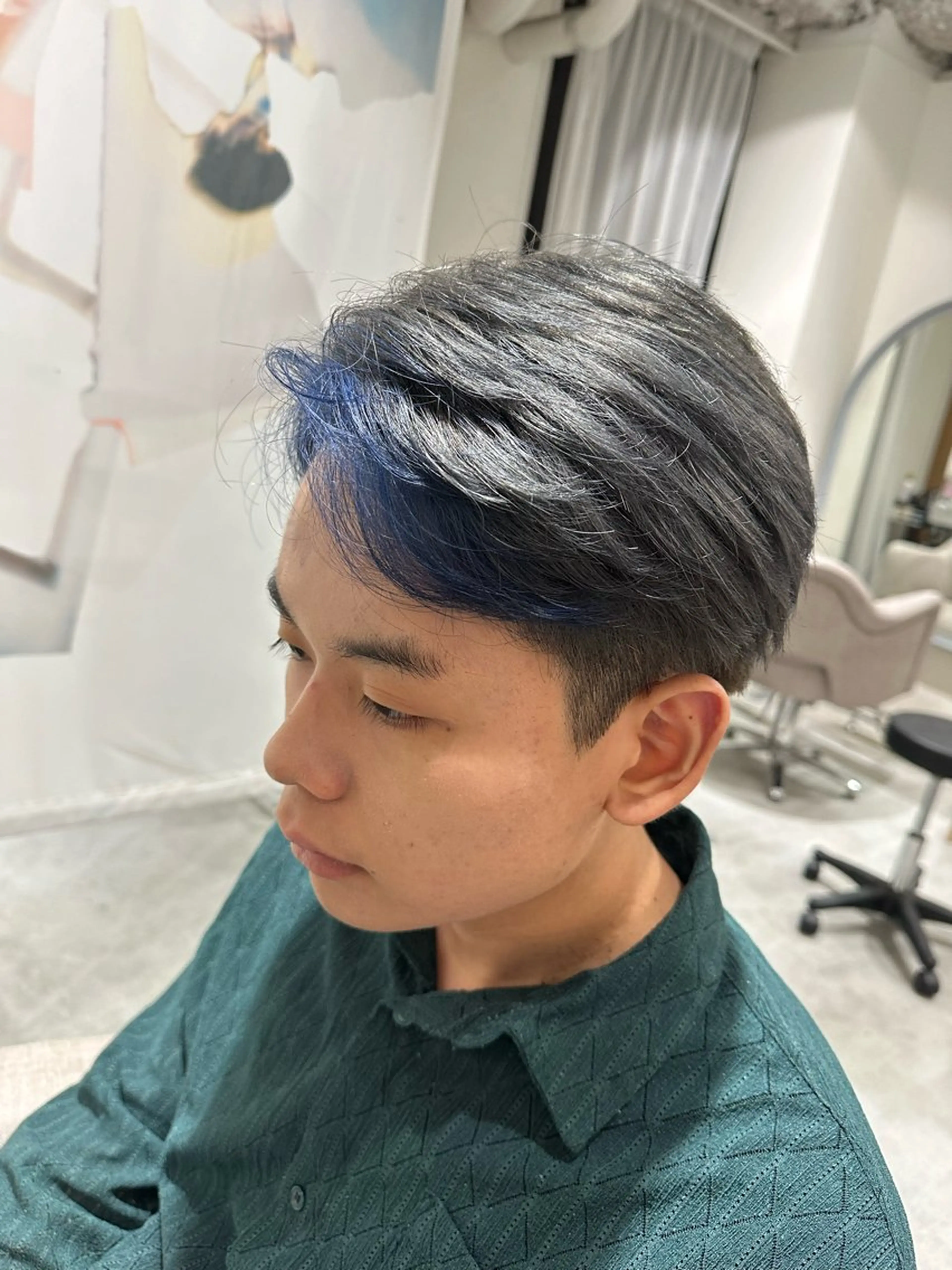 カラー メンズ メンズハイトーン ミストバング デザインカラー  フェイスフレーミング ハイトーンカラー カット ヘアカラー トリートメント メンズ支持率No.1 メンズ特化/三木田のヘアスタイル