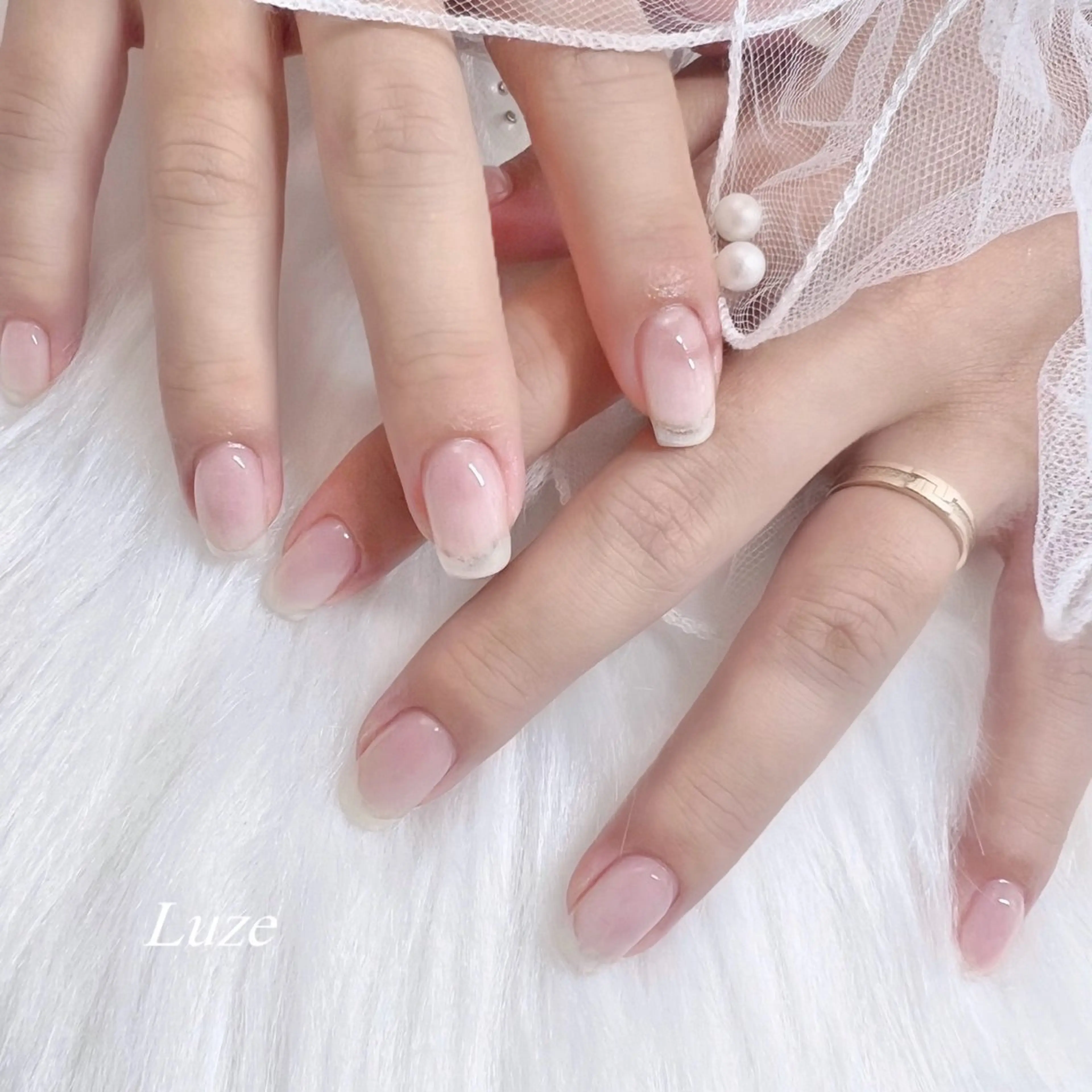 ネイル クリアネイル Luze Whitening&Nail care所属・Luze 泉 明日花のネイルデザイン