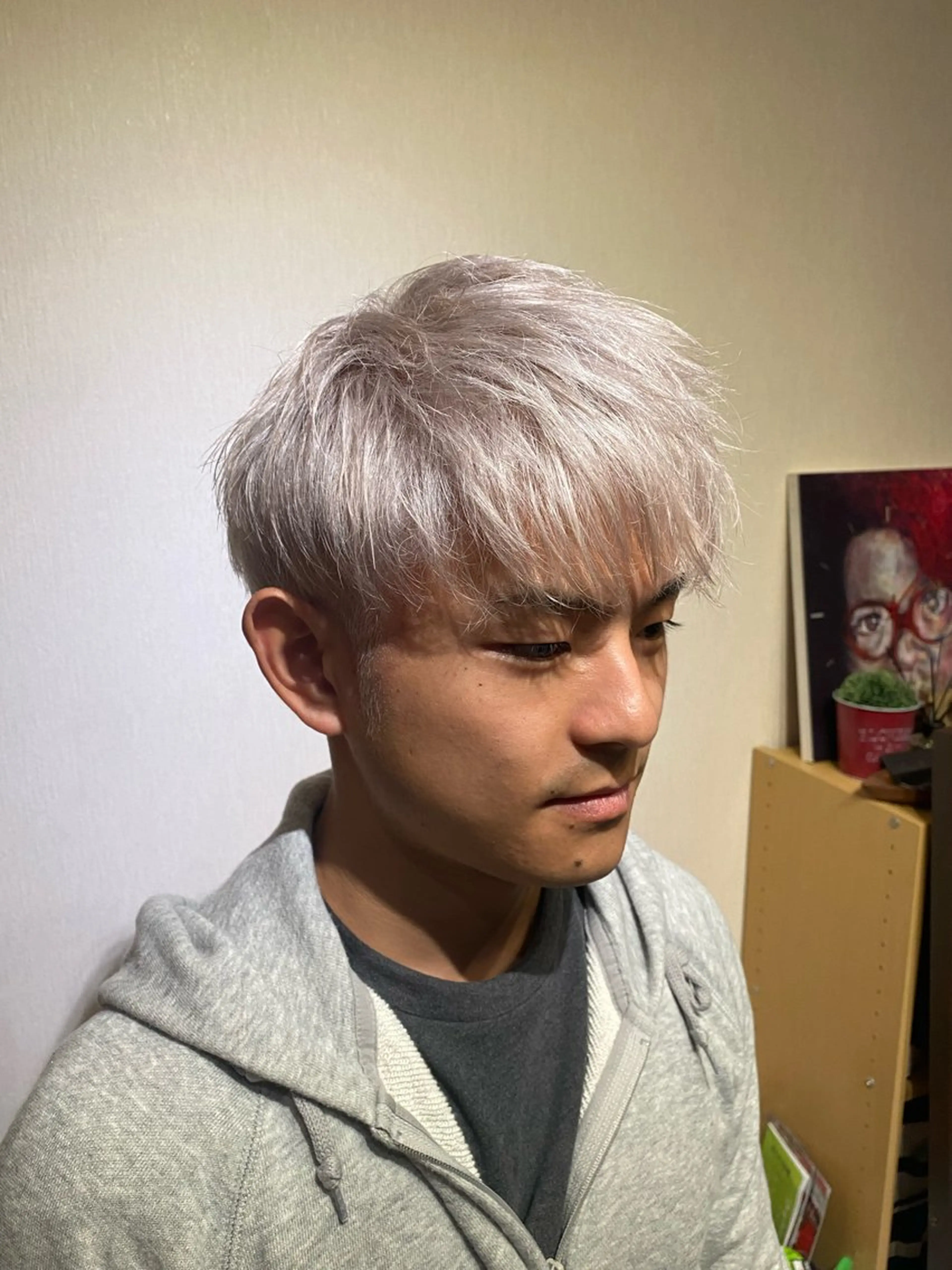 ショート カラー パーマ ヘアアレンジ メンズ キッズ HairSignature所属・ブリーチ指名神戸 No.1美容師RENのヘアスタイル