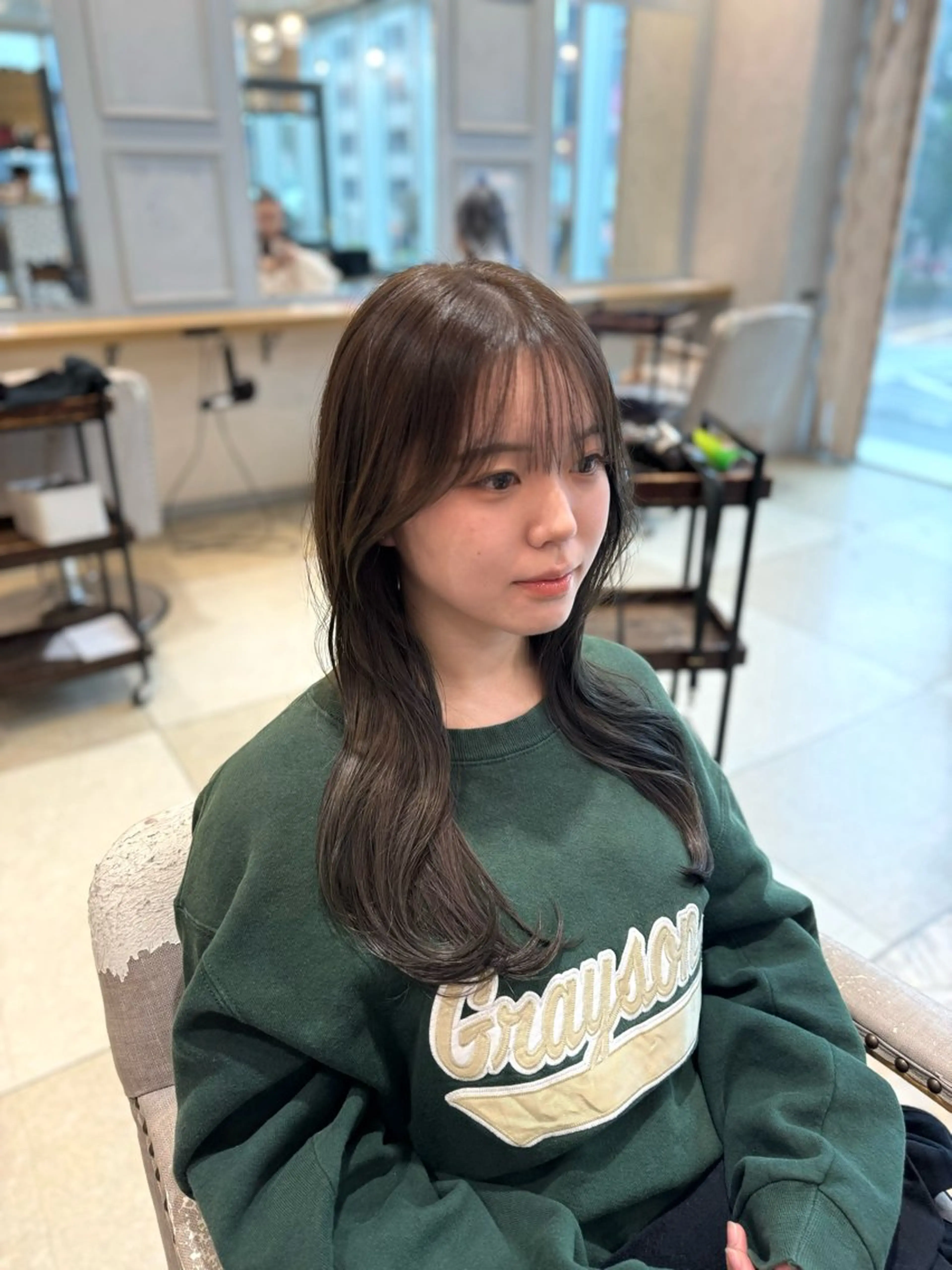 ロング カラー オリーブカラー カット ヘアカラー トリートメント ショート/ボブ アンドウ☺︎のヘアスタイル