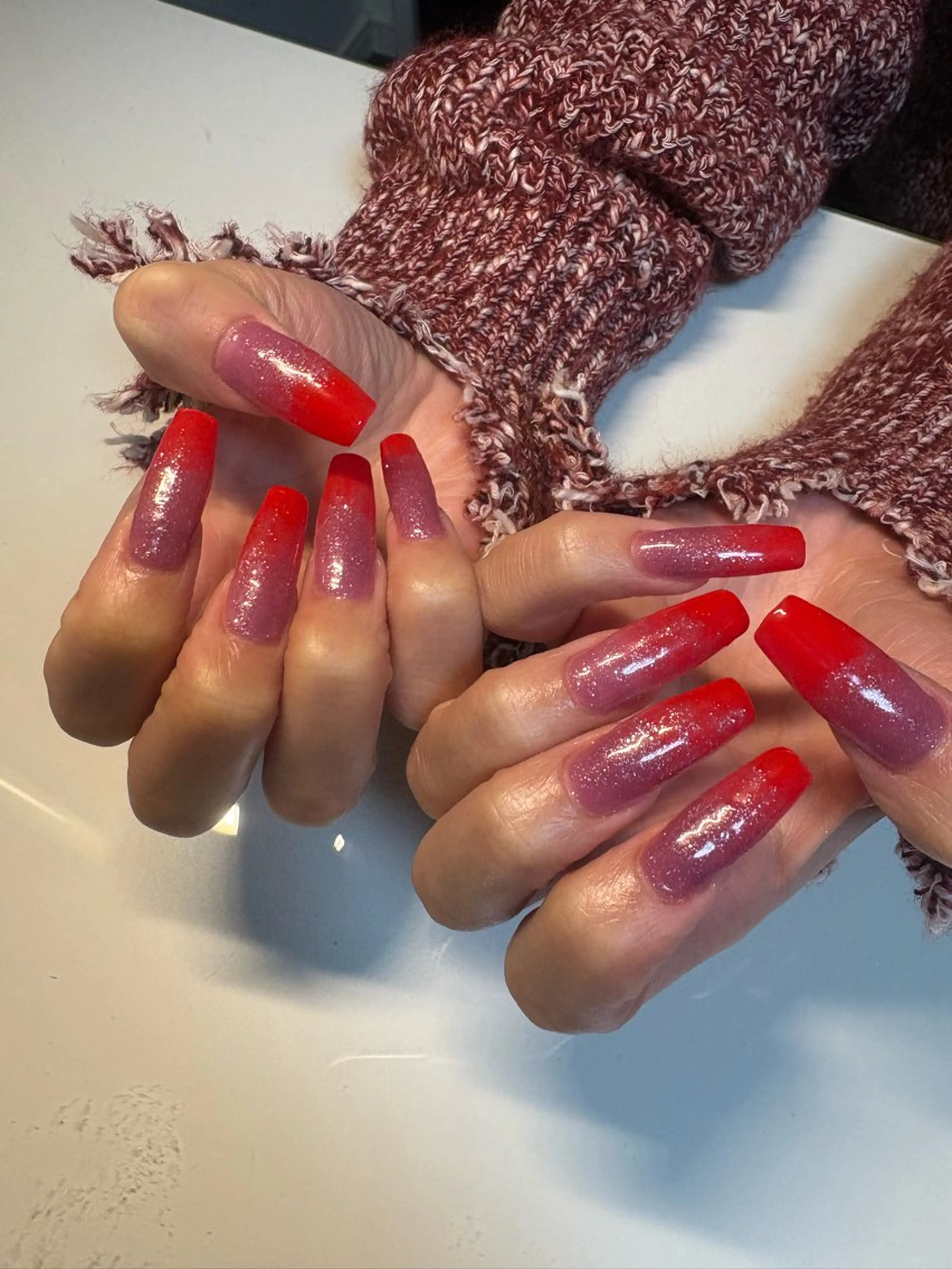 【オフなし】🧡Gel-x長さだし10本🧡エアブラシアート🧡（小さいストーン無料）の写真