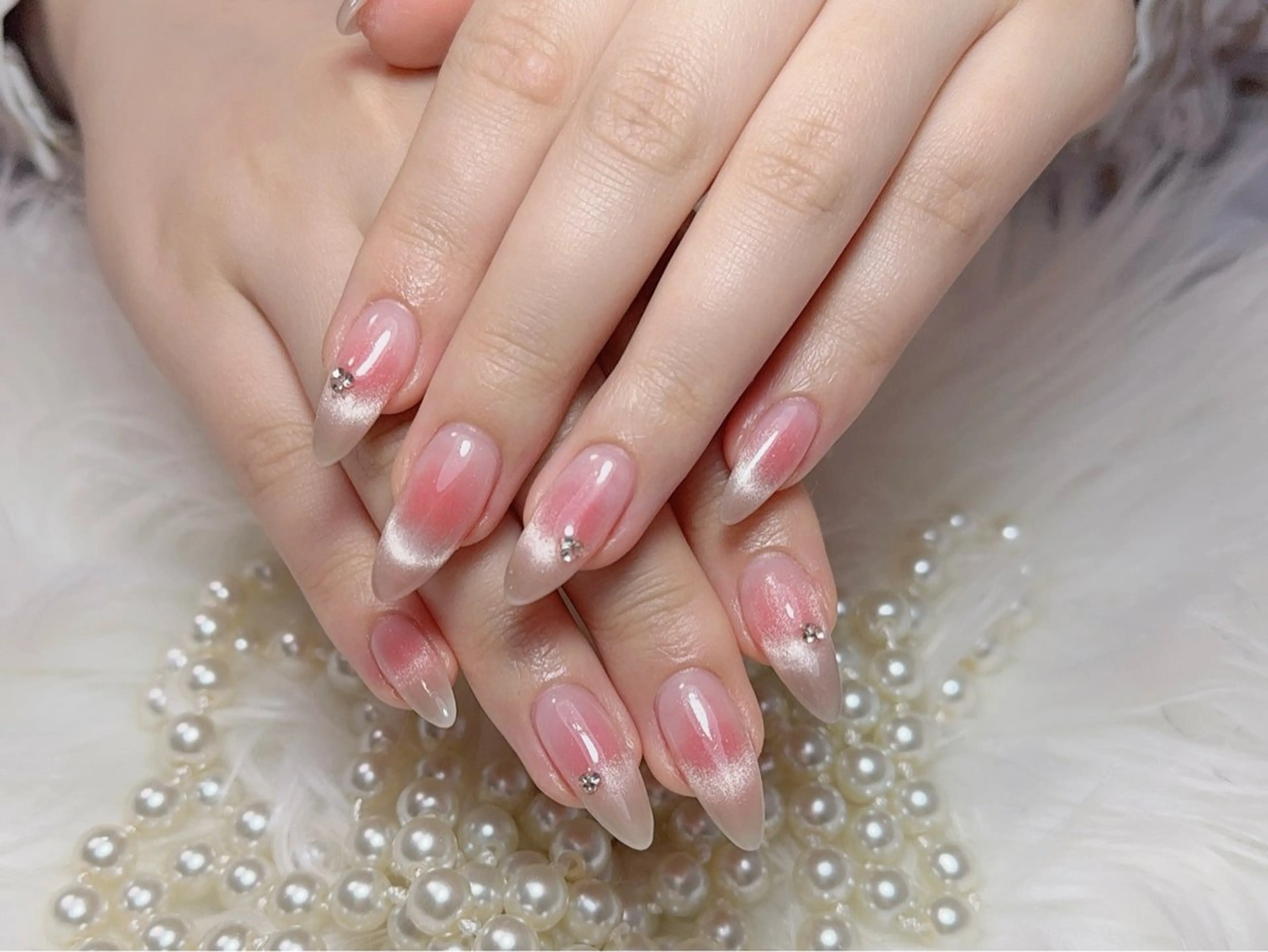 ネイル アートネイル フレンチネイル ジェルネイル 韓国ネイル 持ち込み ハンドネイル ハンドケア ボニー Coco nailのネイルデザイン