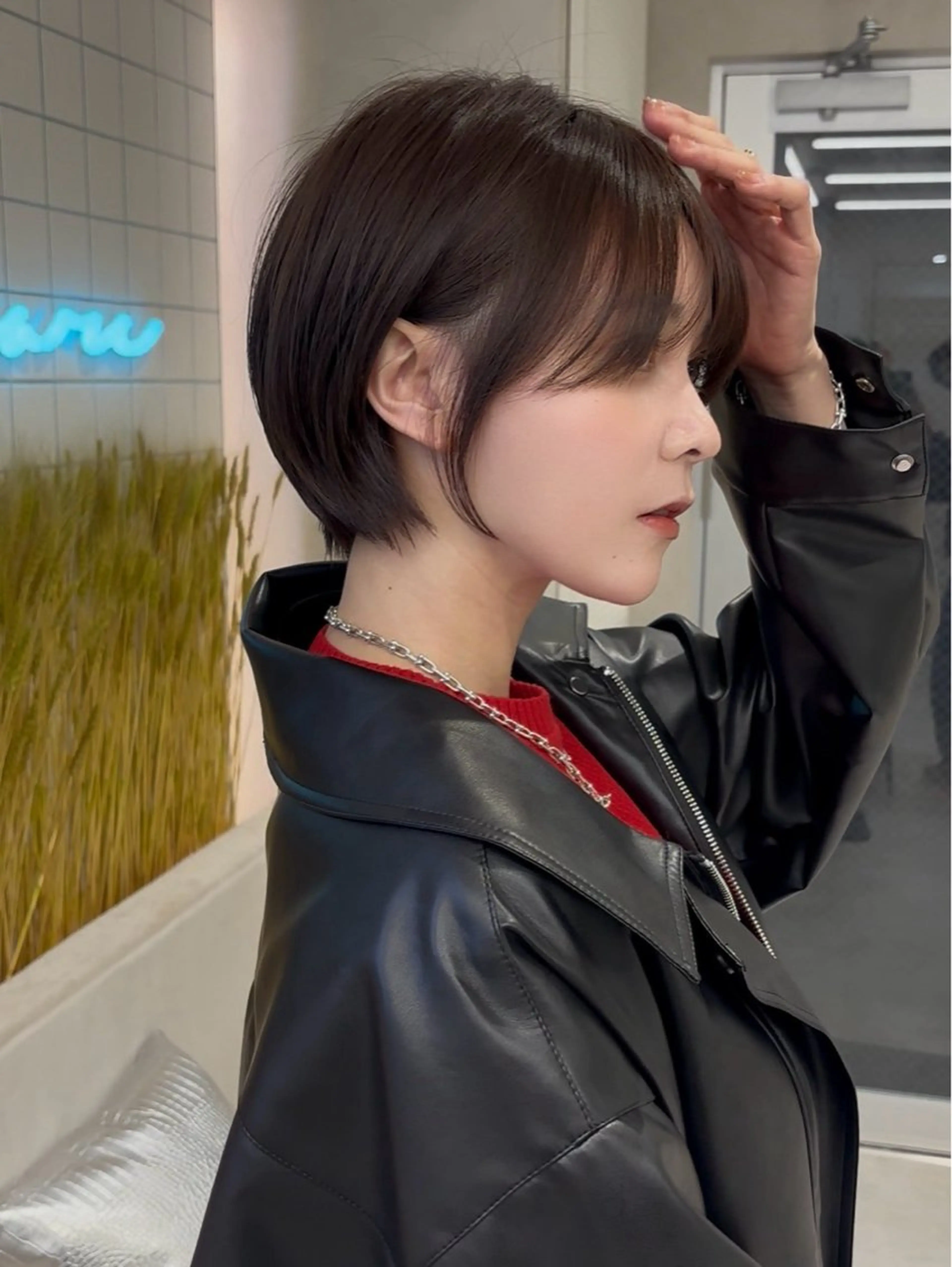 ショート カラー カット ヘアカラー トリートメント Lond Bloom 天神ショート/ボブのヘアスタイル