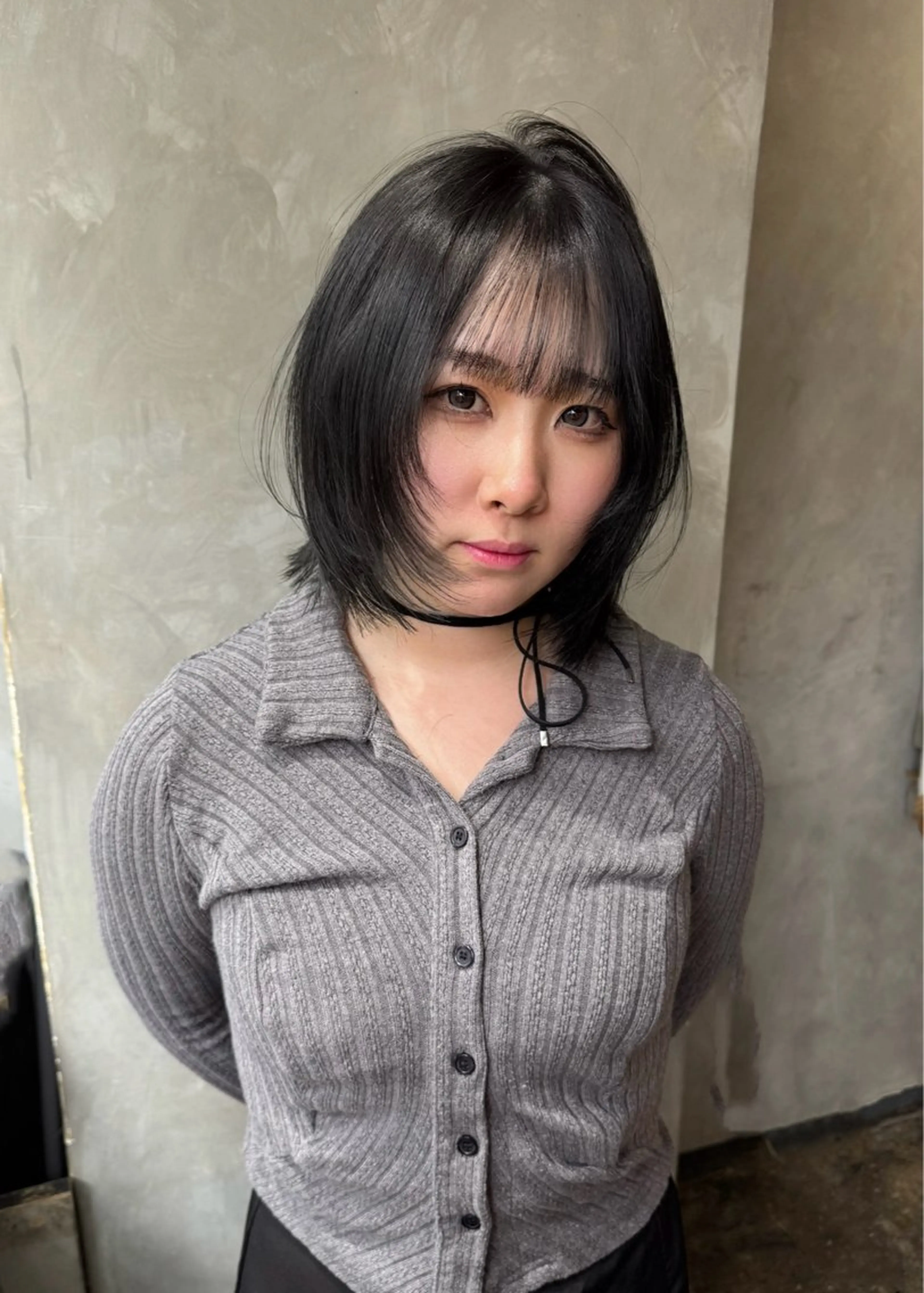 ミディアム 顔まわりレイヤー レイヤーカット カット ヘアカラー トリートメント 清水 健吏/ 韓国ヘア/レイヤーのヘアスタイル