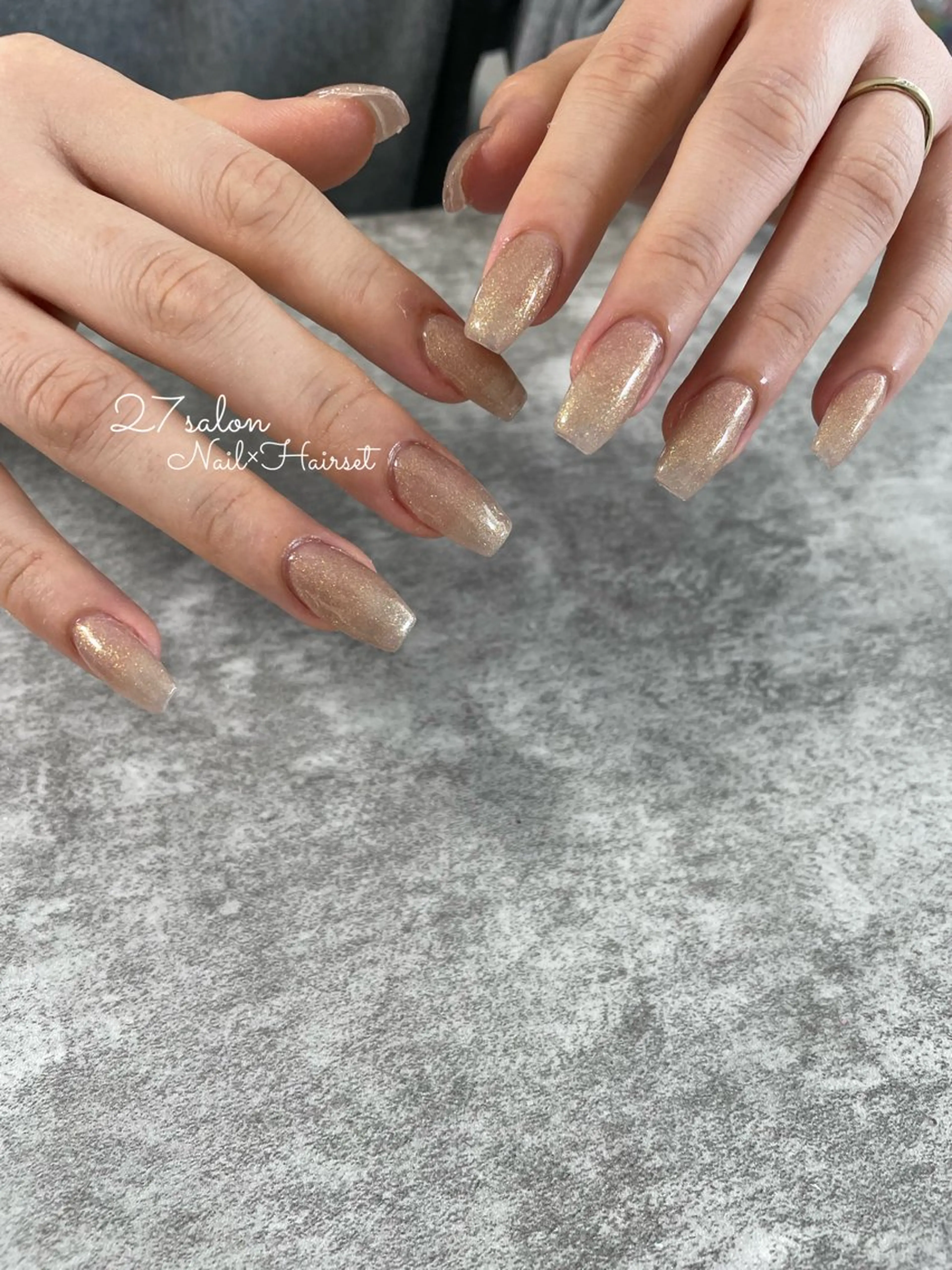 ネイル ラメ(グリッター) 27salon yuinaのネイルデザイン