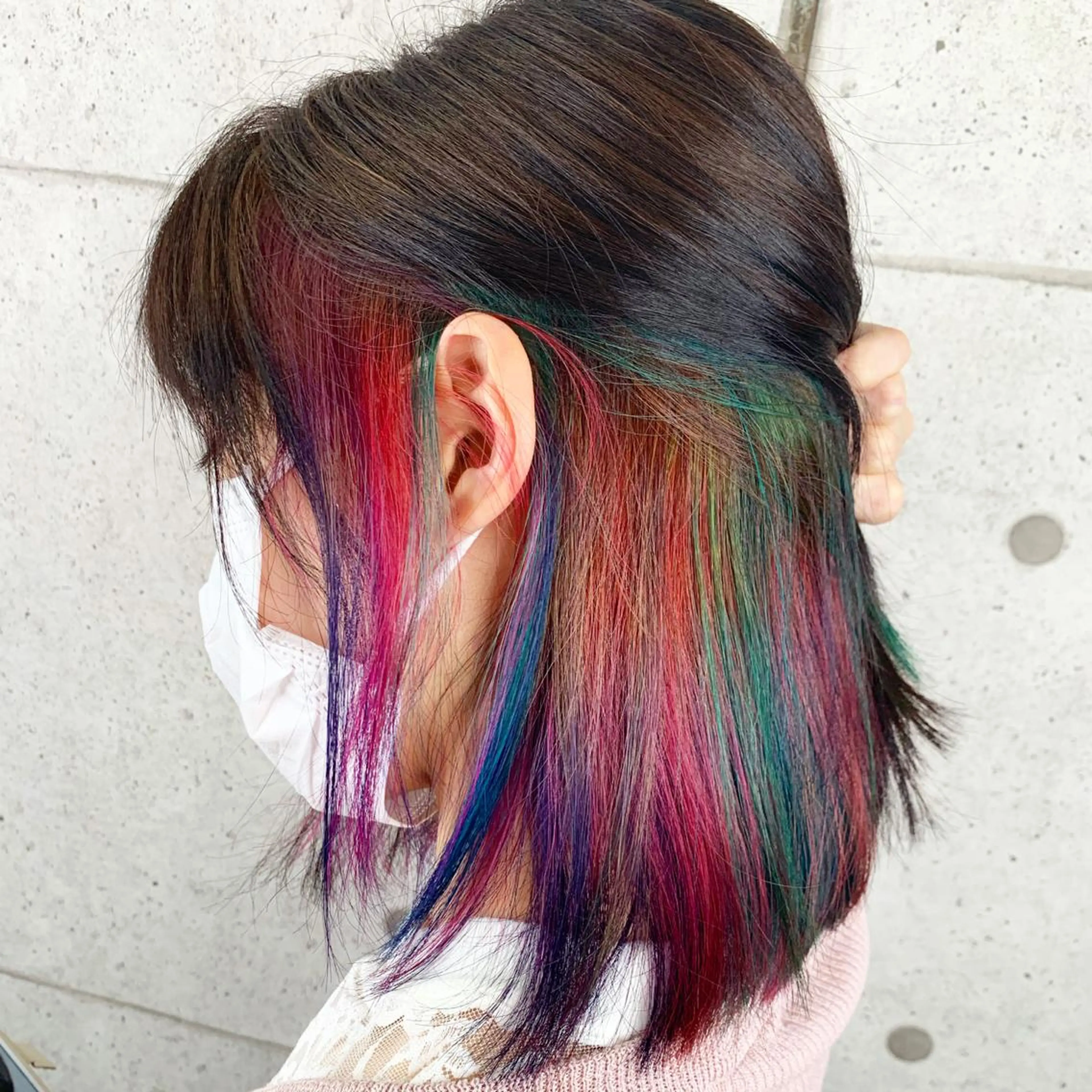 ミディアム カラー ヘアカラー 福森 みずきのヘアスタイル