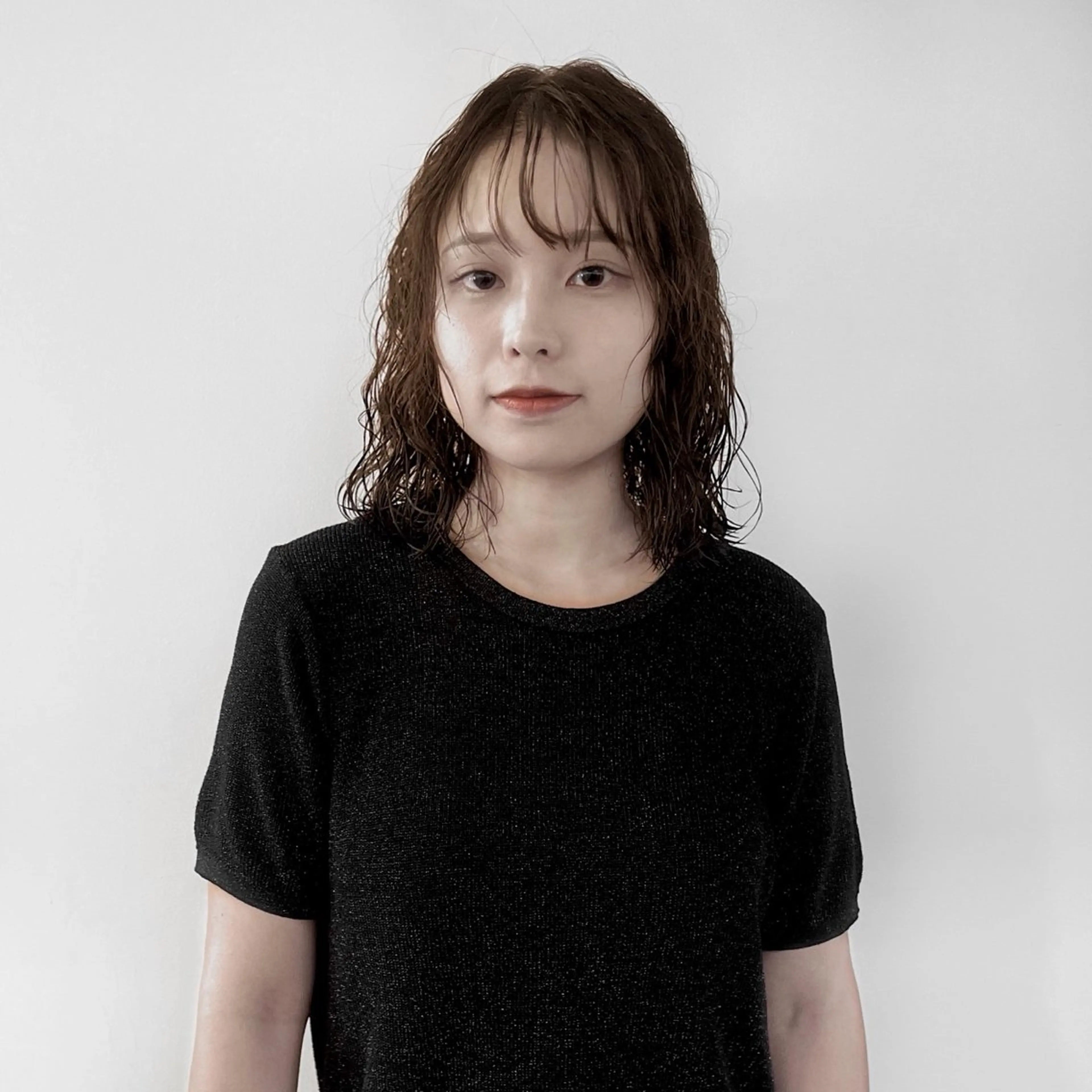 ミディアム 小山夕稀/ニュアンス パーマ/新城のヘアスタイル