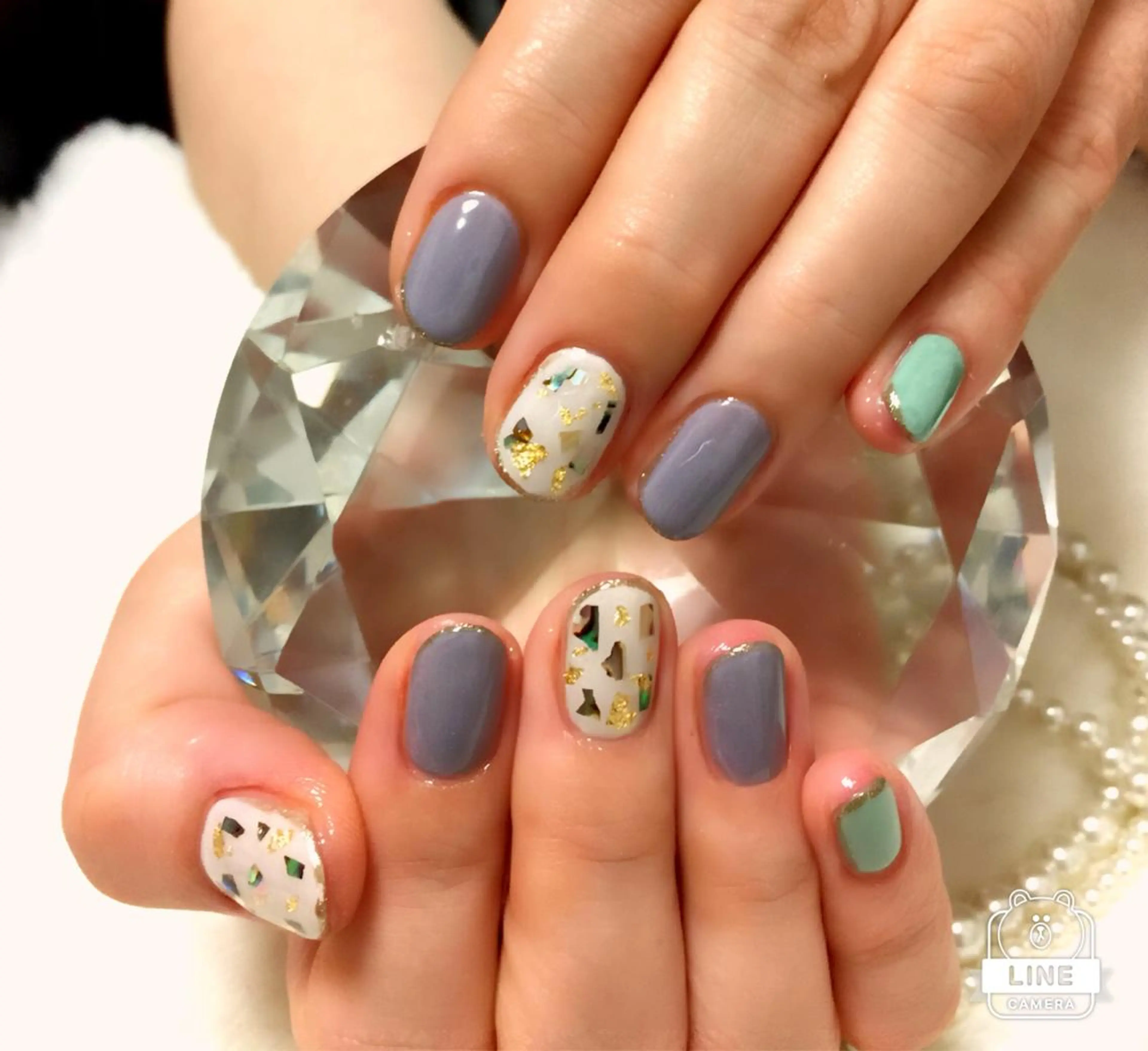 ネイル グリーン ネイルサロン ティンタ所属・馬場 典子のネイルデザイン