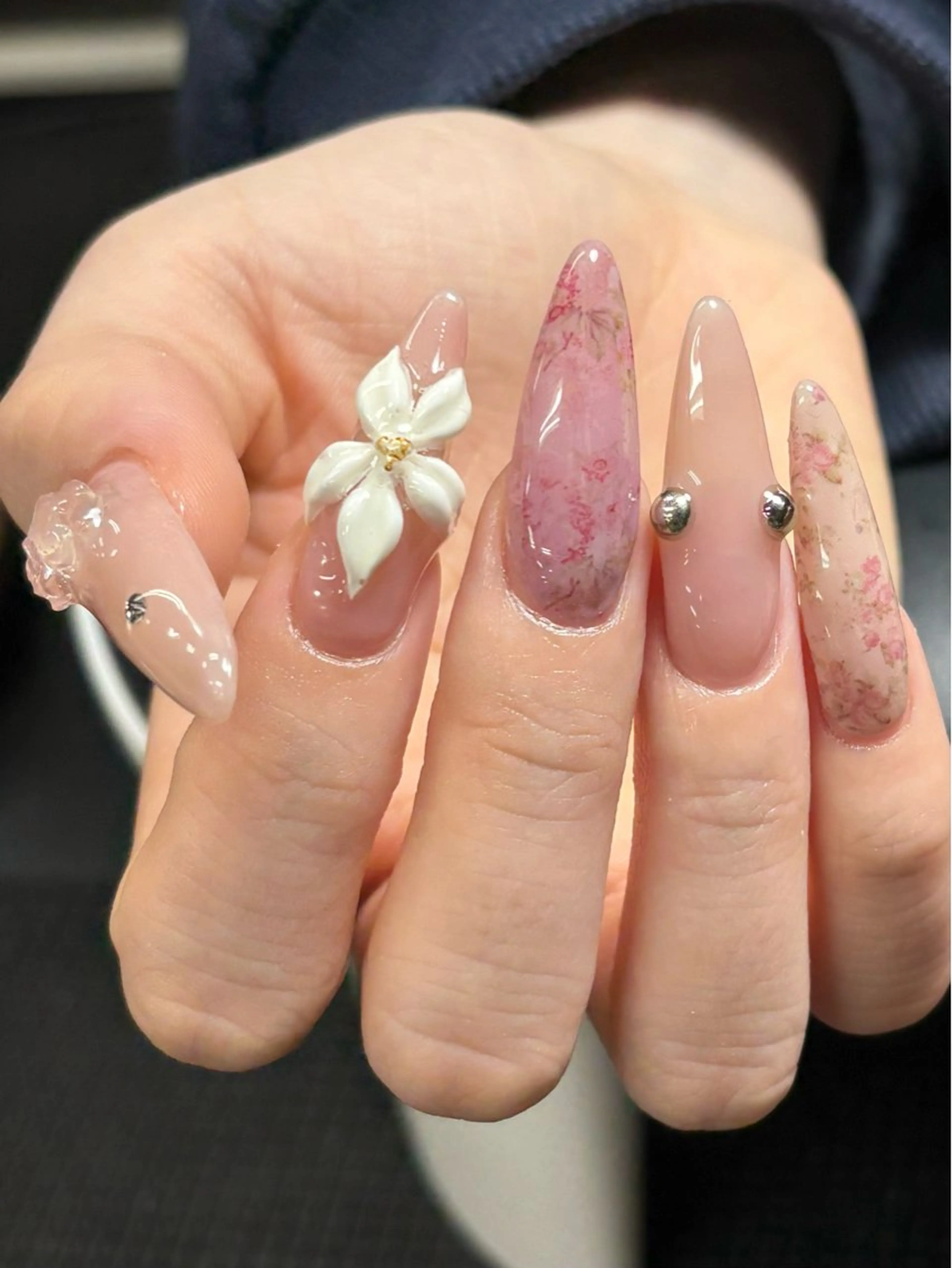 ネイル 韓国ネイル 持ち込み ニュアンスネイル ネイルチップ Minn ANA.CHUOのネイルデザイン