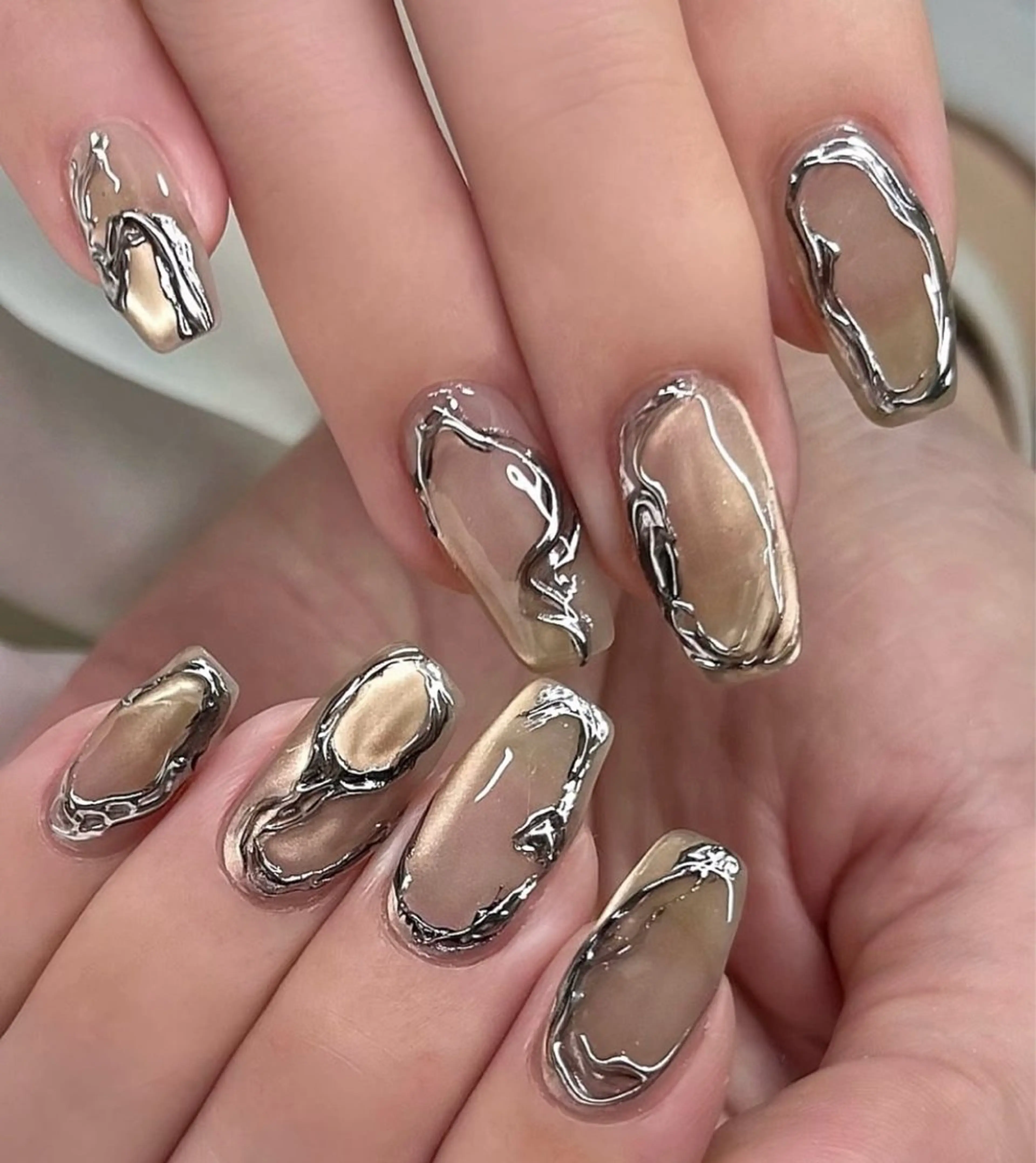 ネイル 持ち込み シンプルネイル ハンドネイル JISOO ANA.CHUOのネイルデザイン