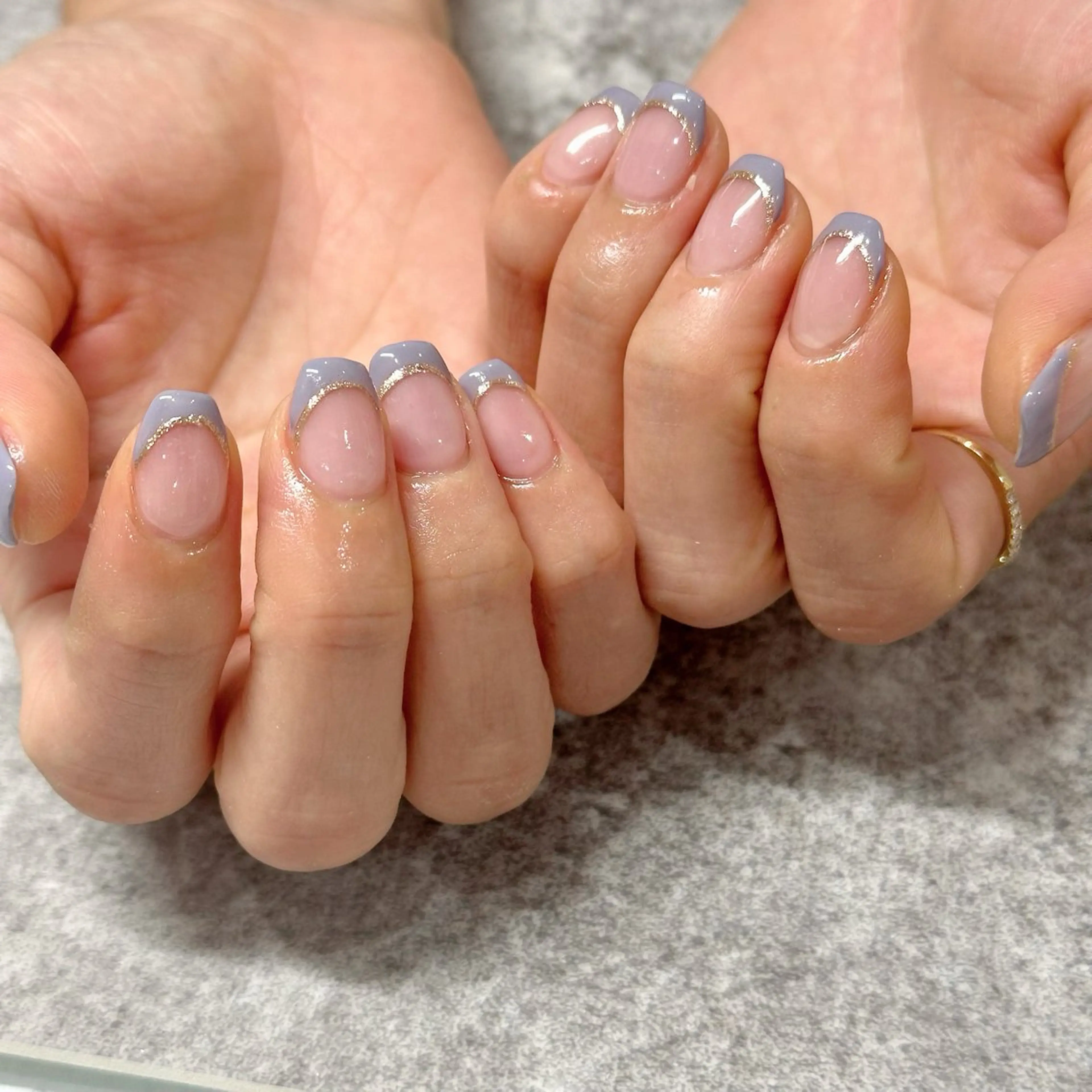 ネイル フレンチネイル ワンホンネイル wellmoon Tanaのネイルデザイン