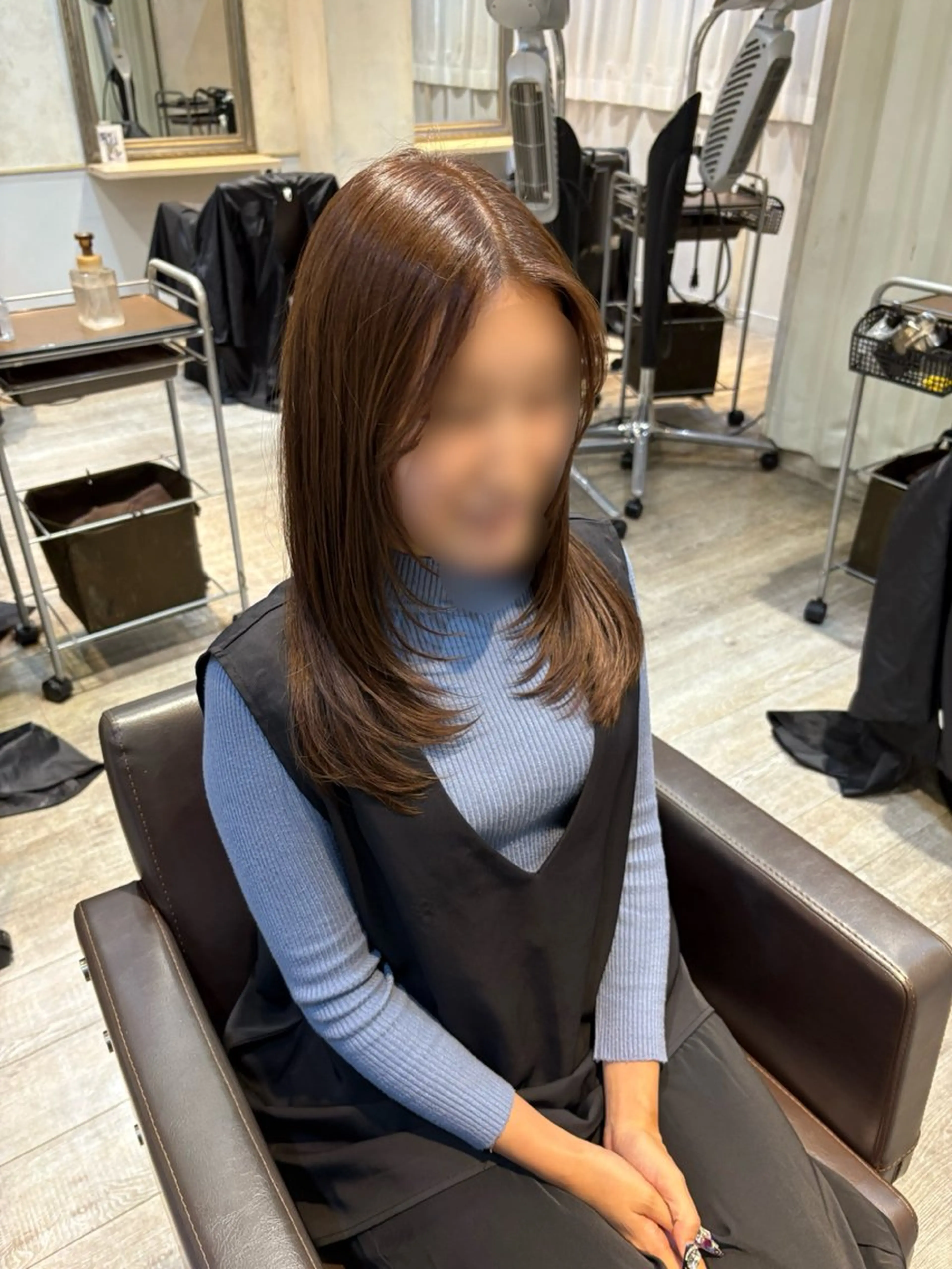 セミロング カラー✨縮毛矯正✨ ハギワラケンタのヘアスタイル