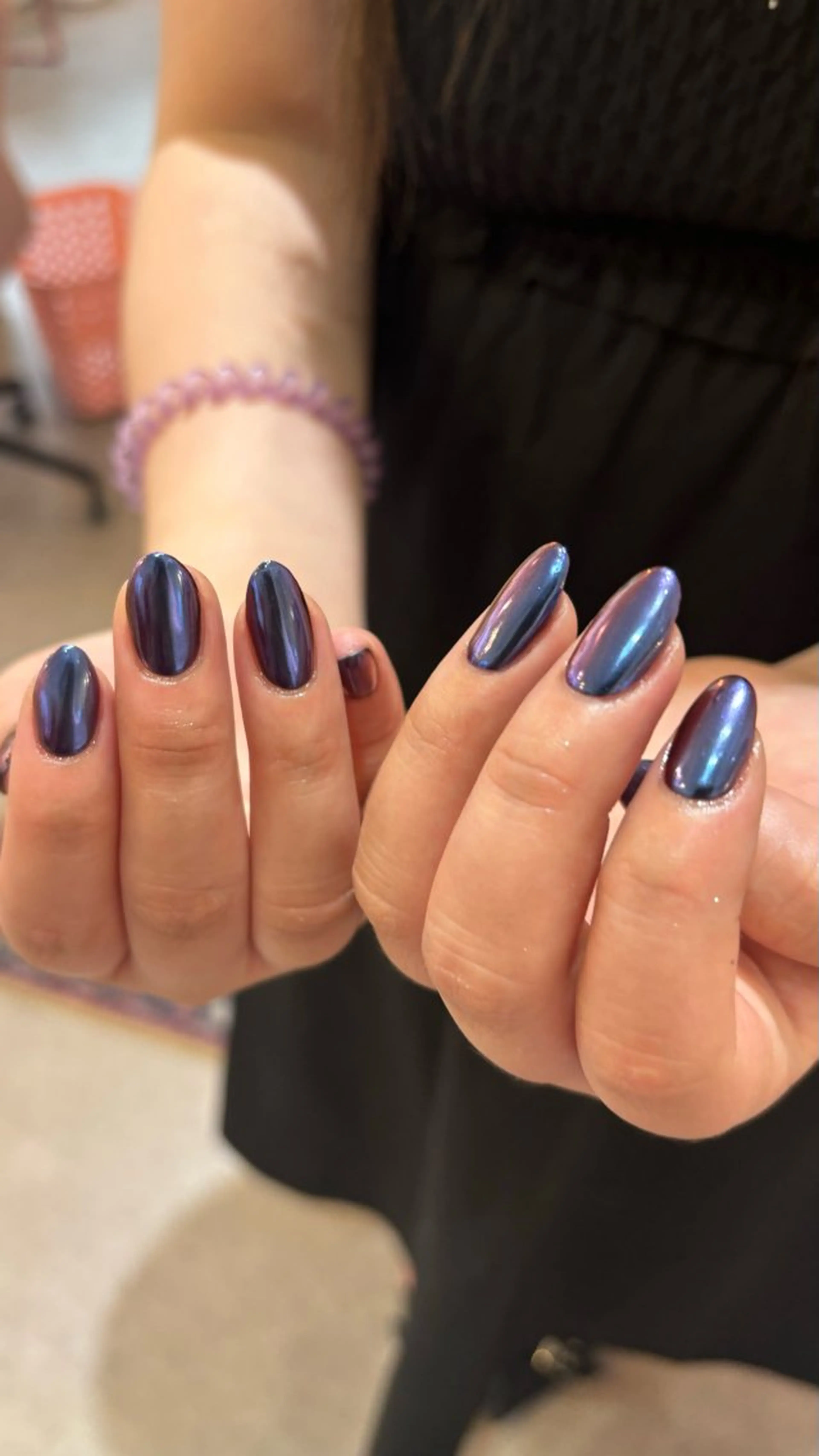 ネイル ブルー ミラーネイル 〖IEN〗Soura (ソウラ/想来)のネイルデザイン