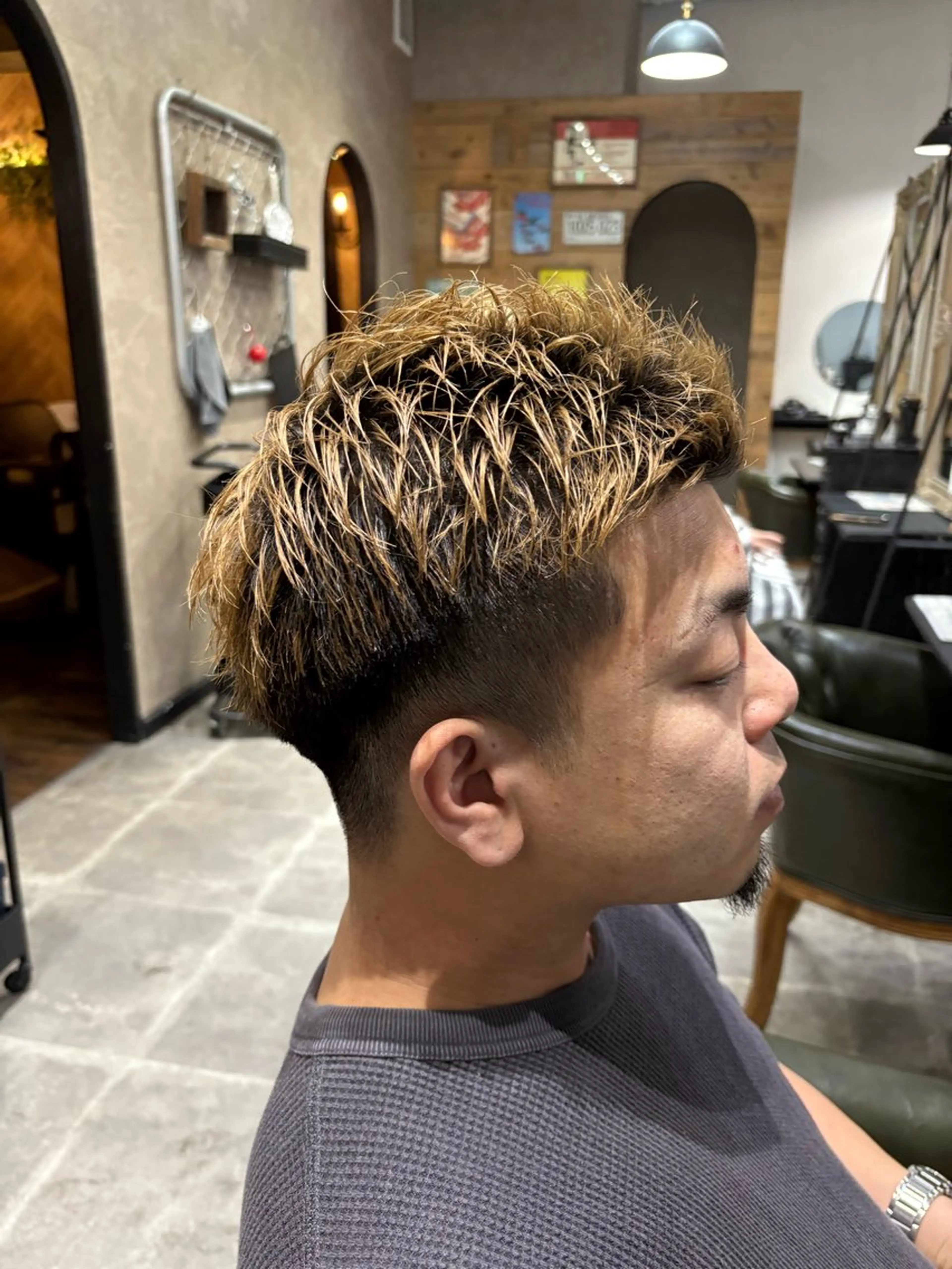 ショート メンズカット/パーマ 中 有晴のヘアスタイル