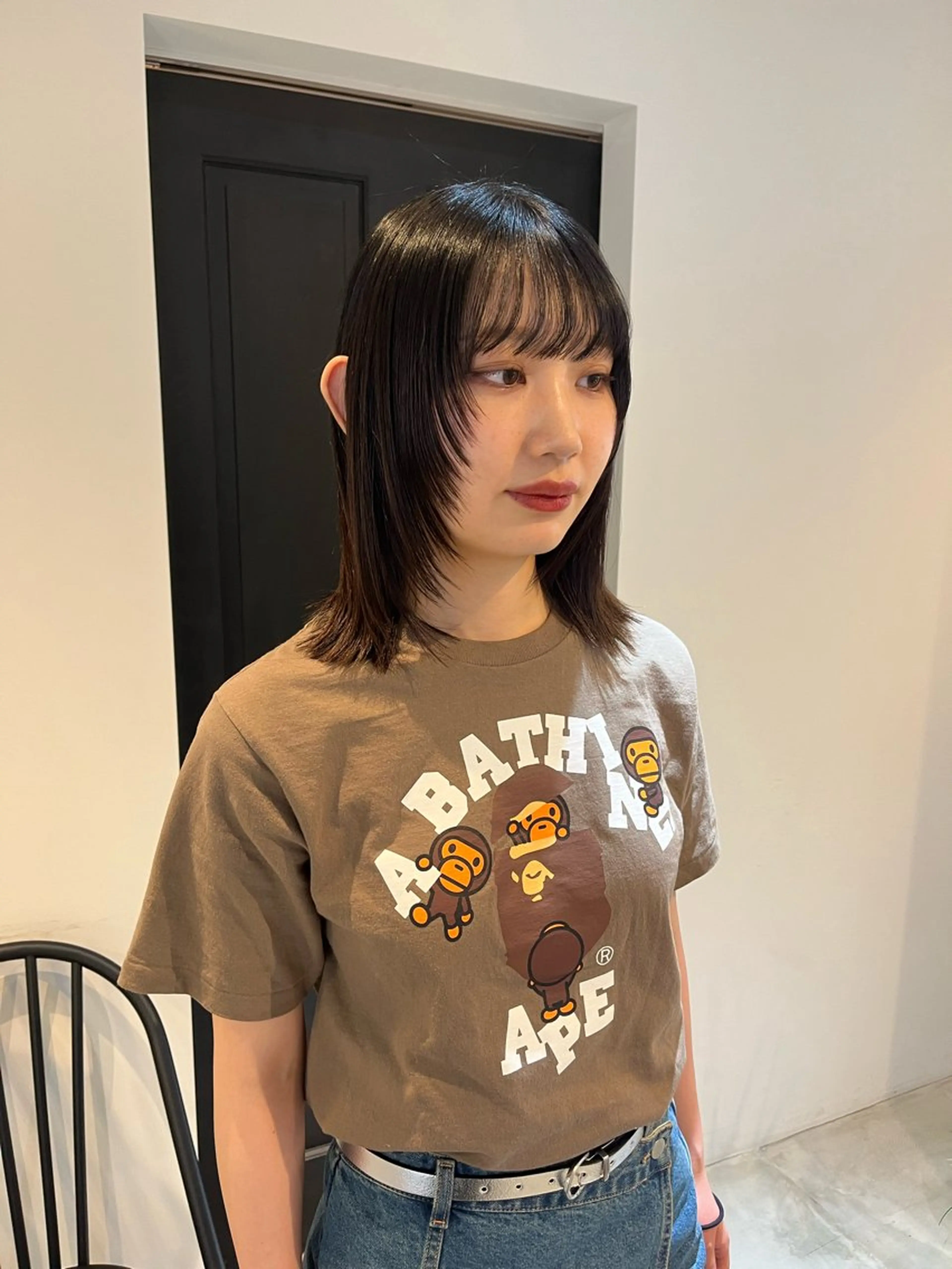 ミディアム 顔まわりレイヤー レイヤーカット ALLYS 渋谷店所属・最高級の艶のある カラーmei🎨のヘアスタイル