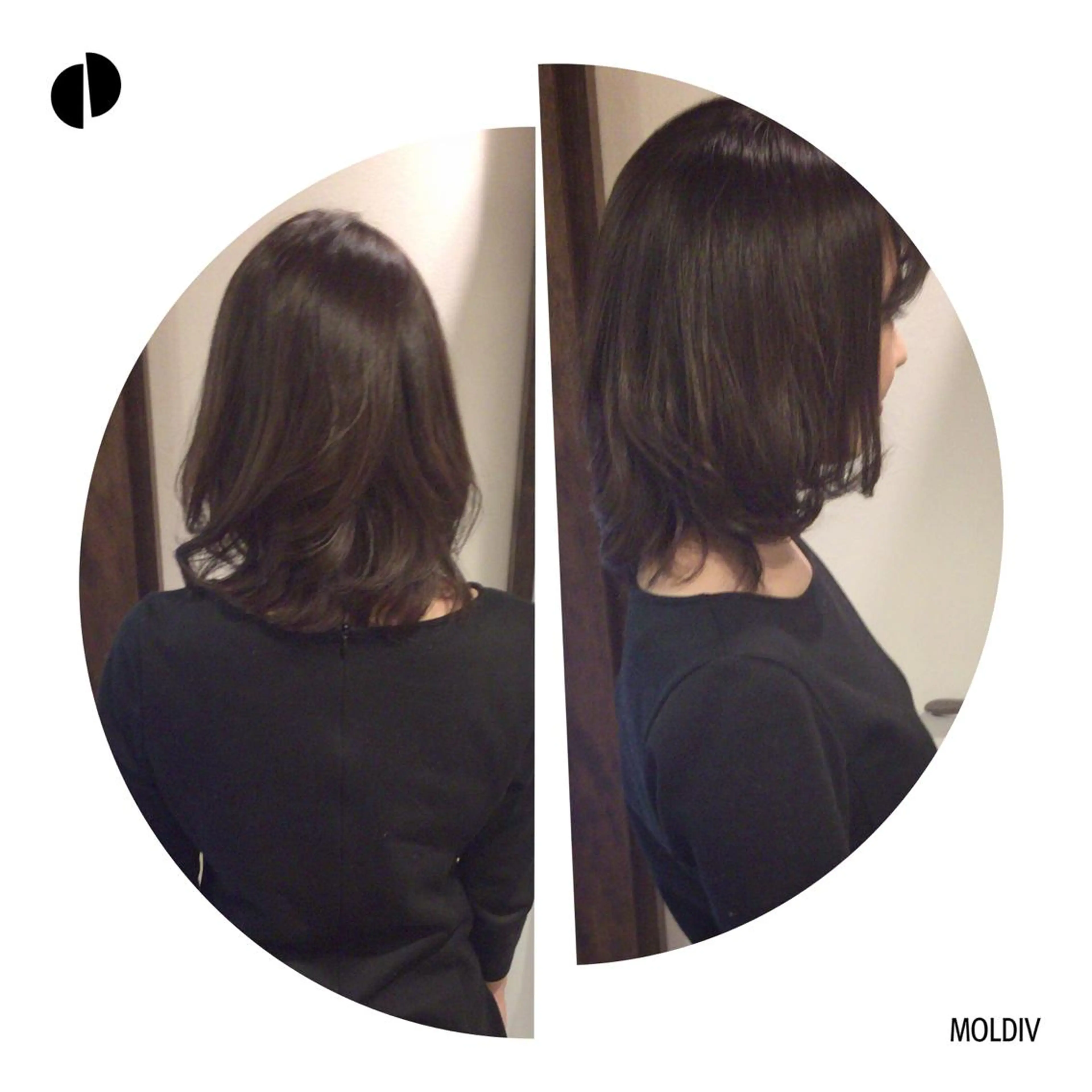 ミディアム カラー ネイビーカラー ✨縮毛矯正✨髪質改善 ナカシマ ユミのヘアスタイル