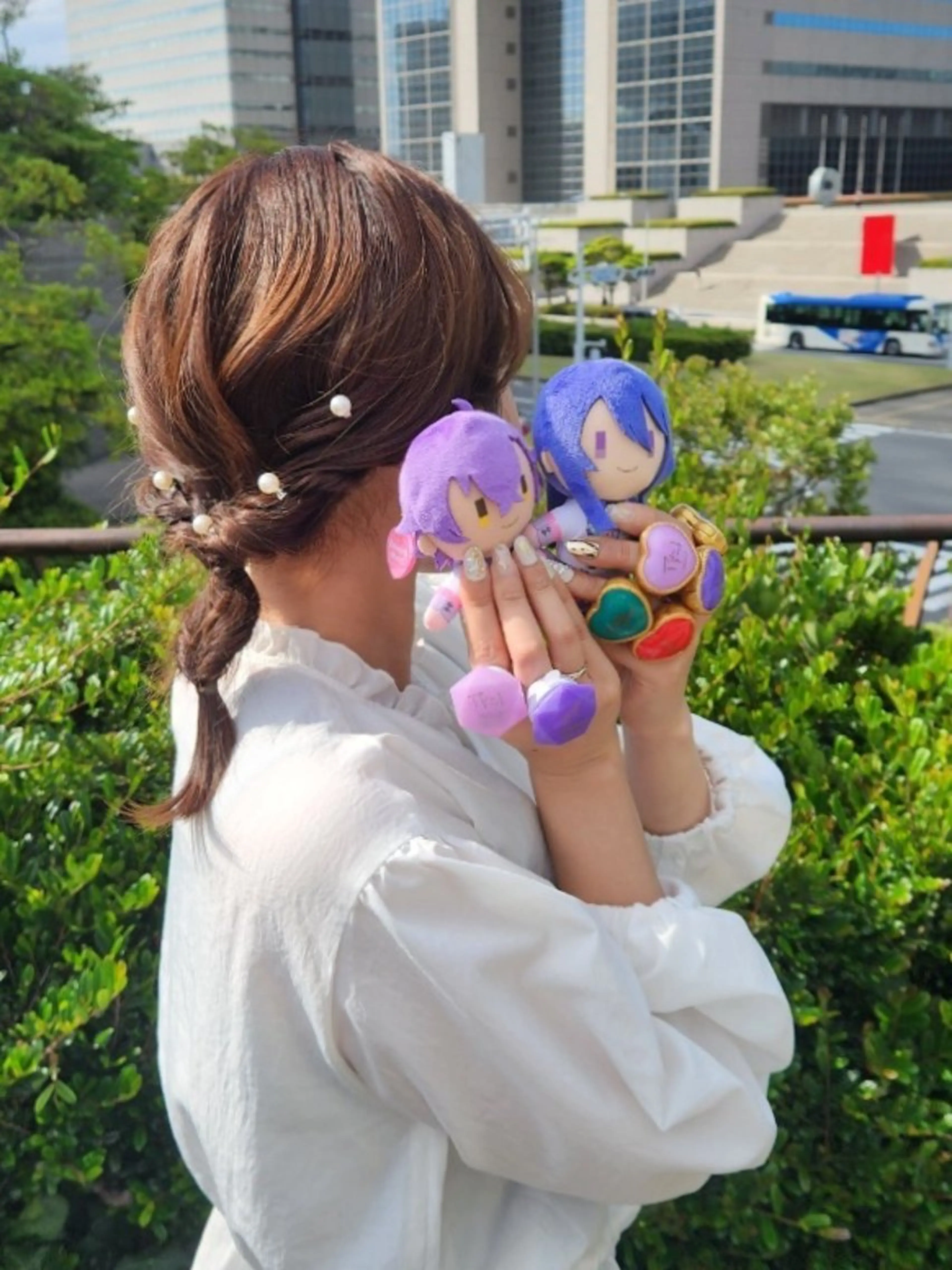 ミディアム カラー ヘアアレンジ ️🩵美髪矯正 みおのヘアスタイル