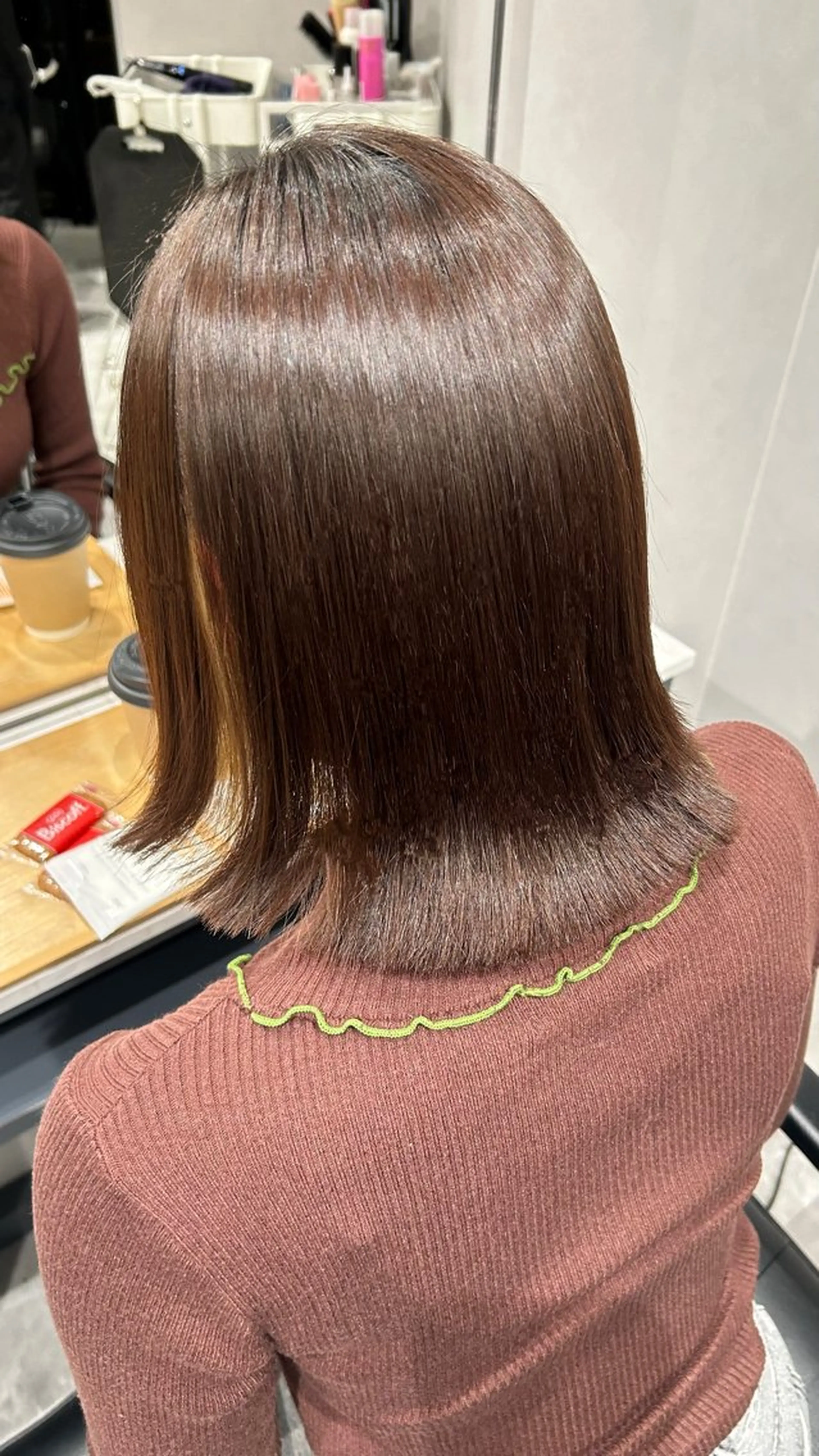 ミディアム 縮毛矯正 彩華 🎀 西梅田美容室のヘアスタイル