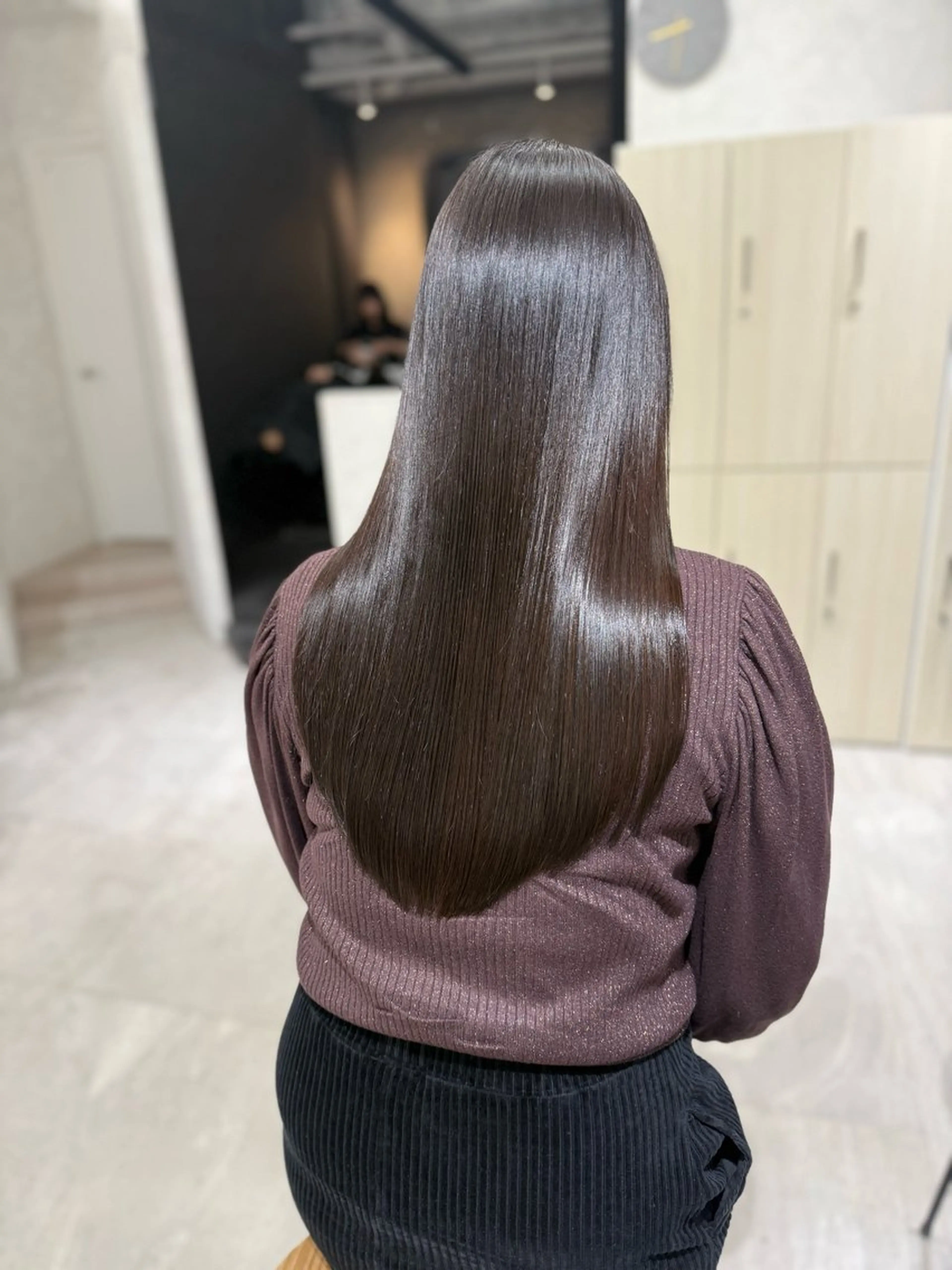 髪質改善ストレート＋ヘアカラー＋トリートメント✨️の写真