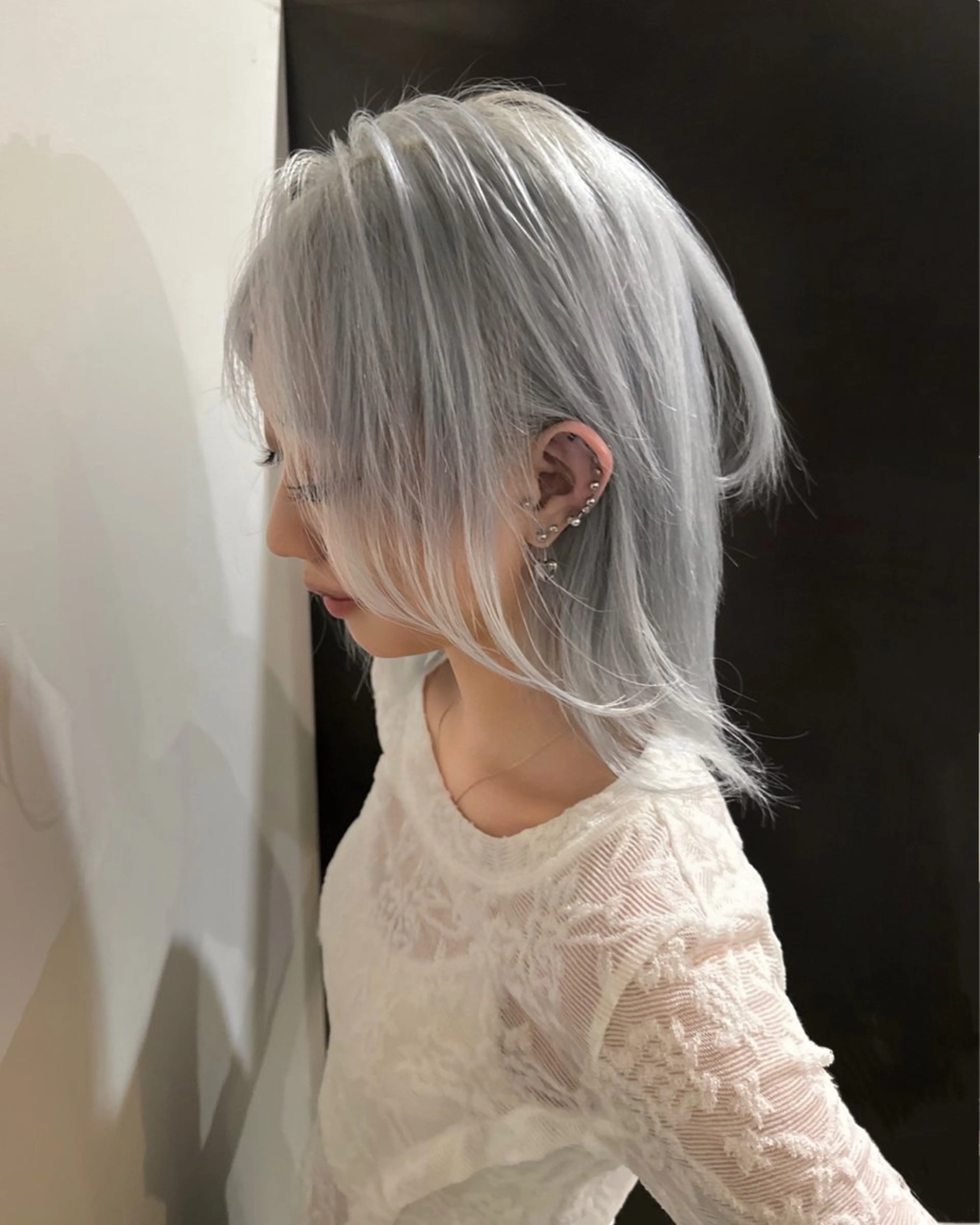 ミディアム カラー ヘアカラー ハイトーン/デザイン カラー／悠斗のヘアスタイル