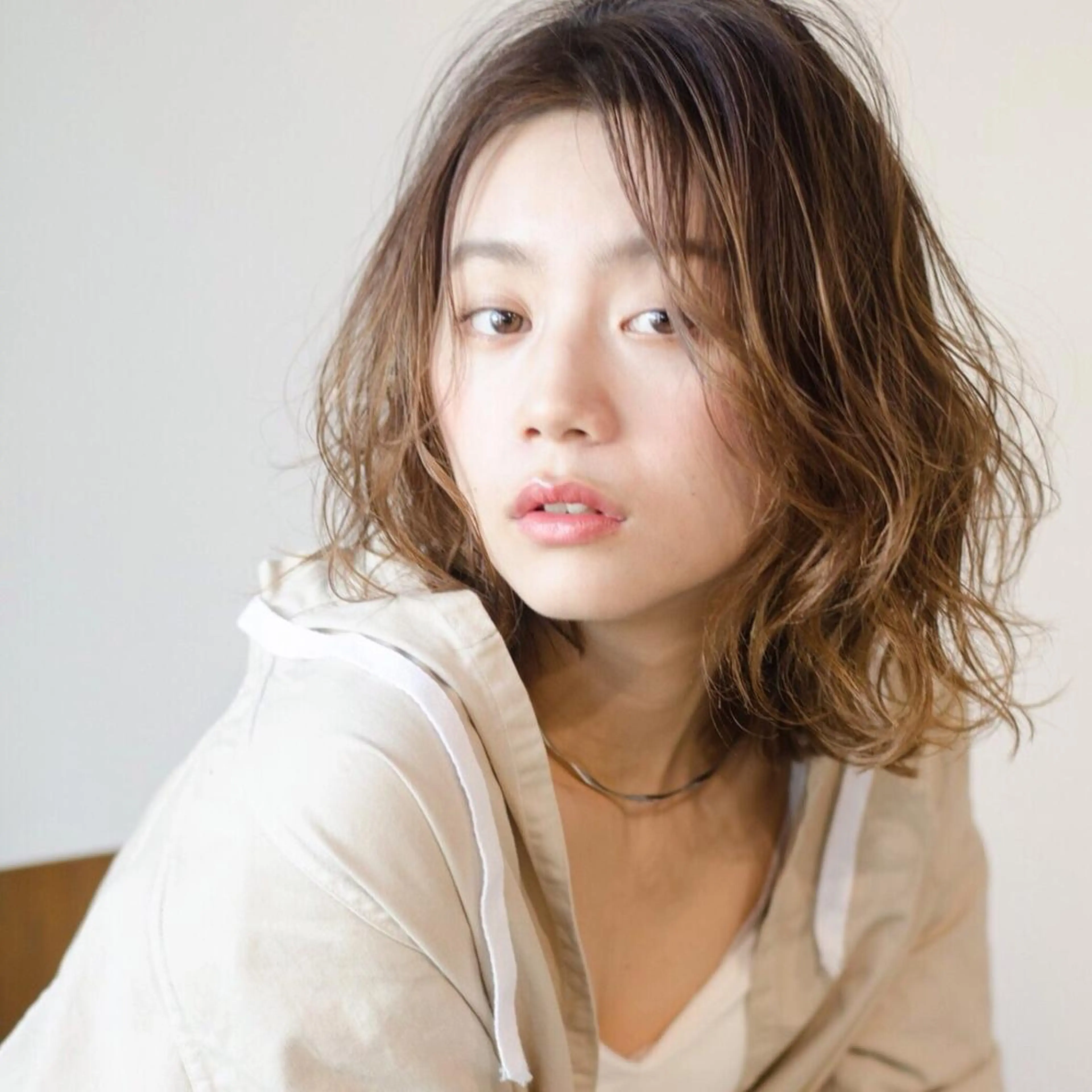 ミディアム パーマ レイヤー/髪質改善 渡邉【日吉美容室】のヘアスタイル