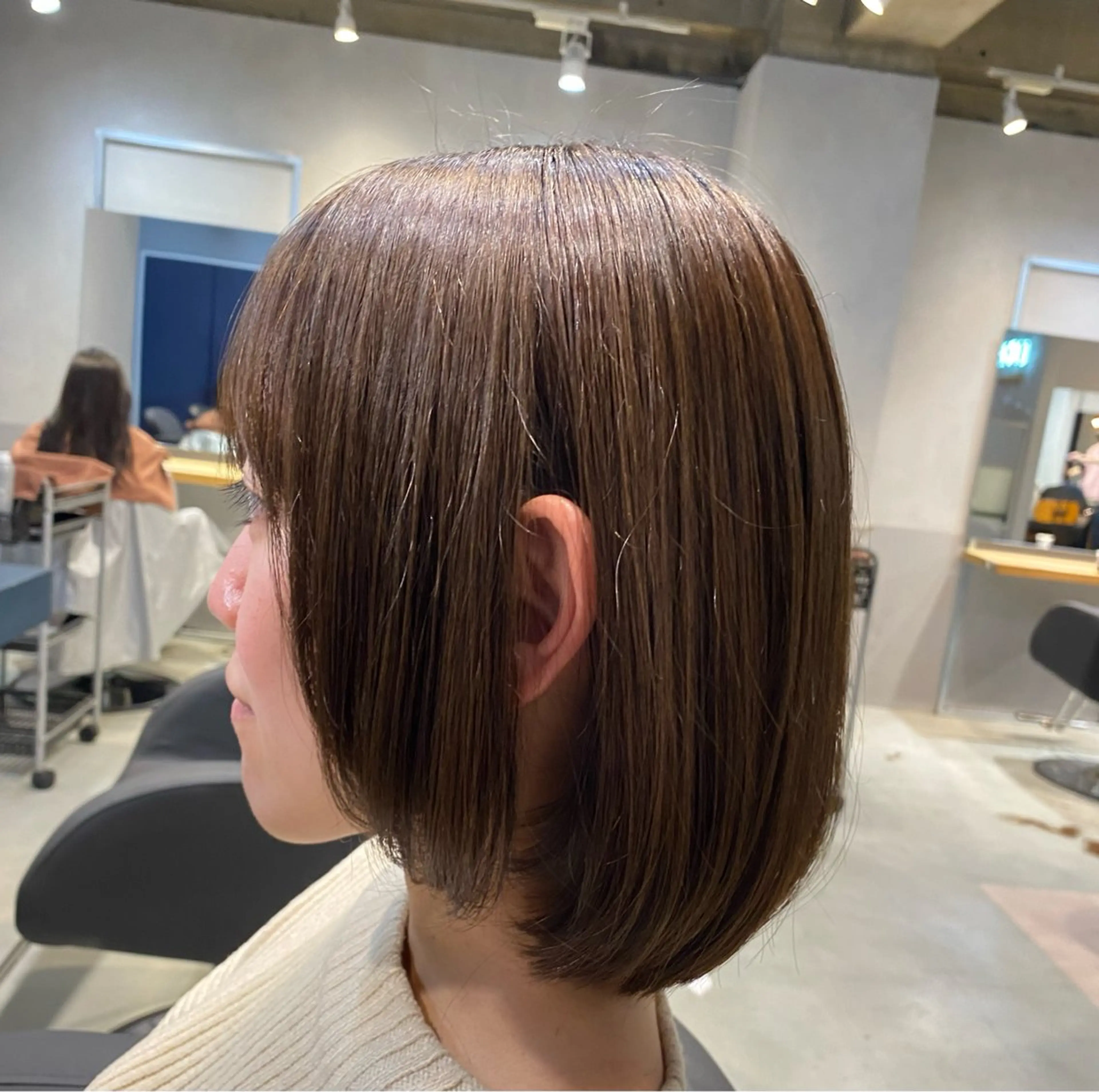 ミディアム ボブ カット ヘアカラー 🍒モデル募集中 🍒kaede🧸のヘアスタイル