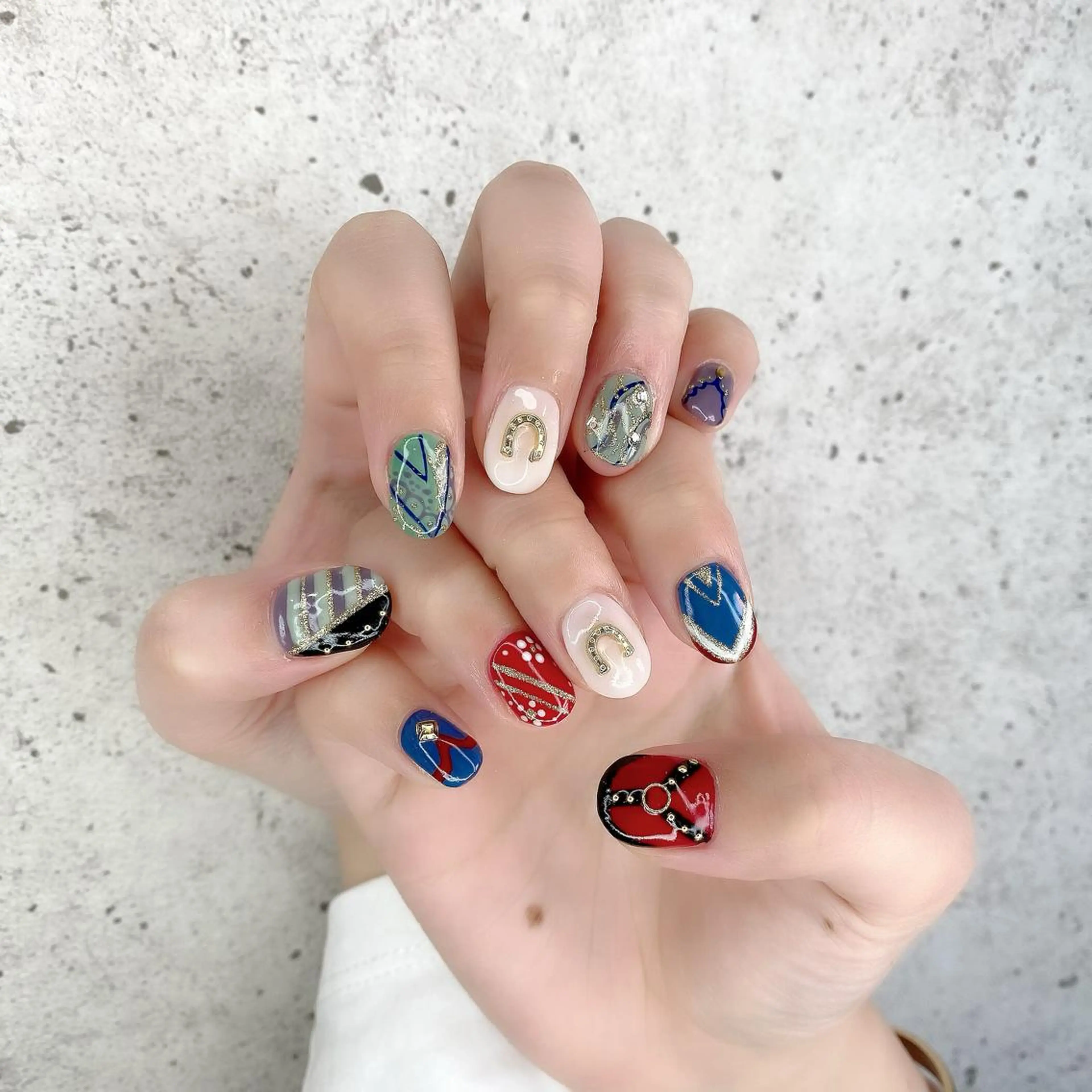 ショート カラー パーマ ヘアアレンジ メンズ キッズ ネイル マツエク・マツパ ハンドネイル Salon Ｋのネイルデザイン