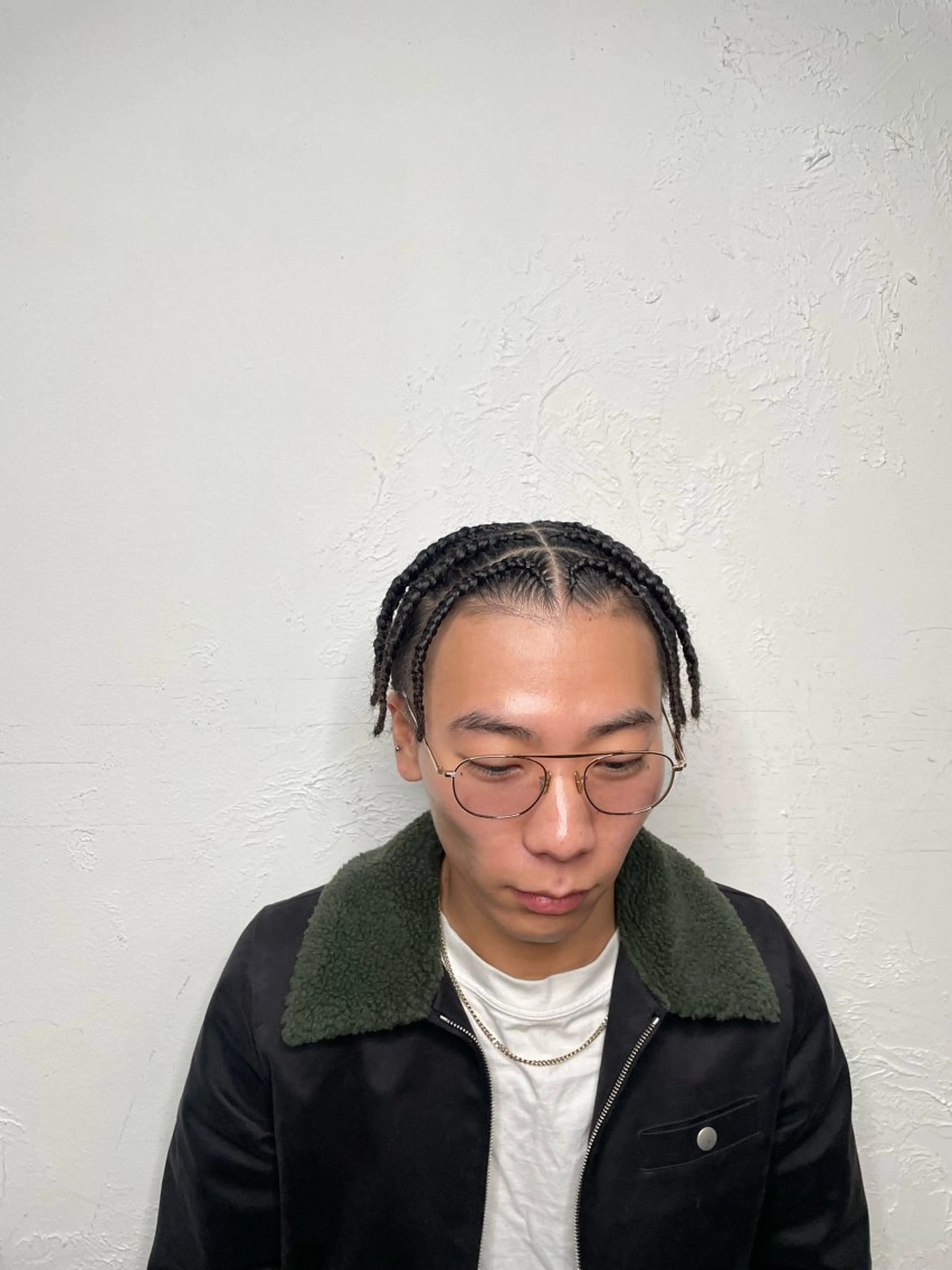 ヘアアレンジ メンズ コーンロウ／ブレイズ SYUのヘアスタイル