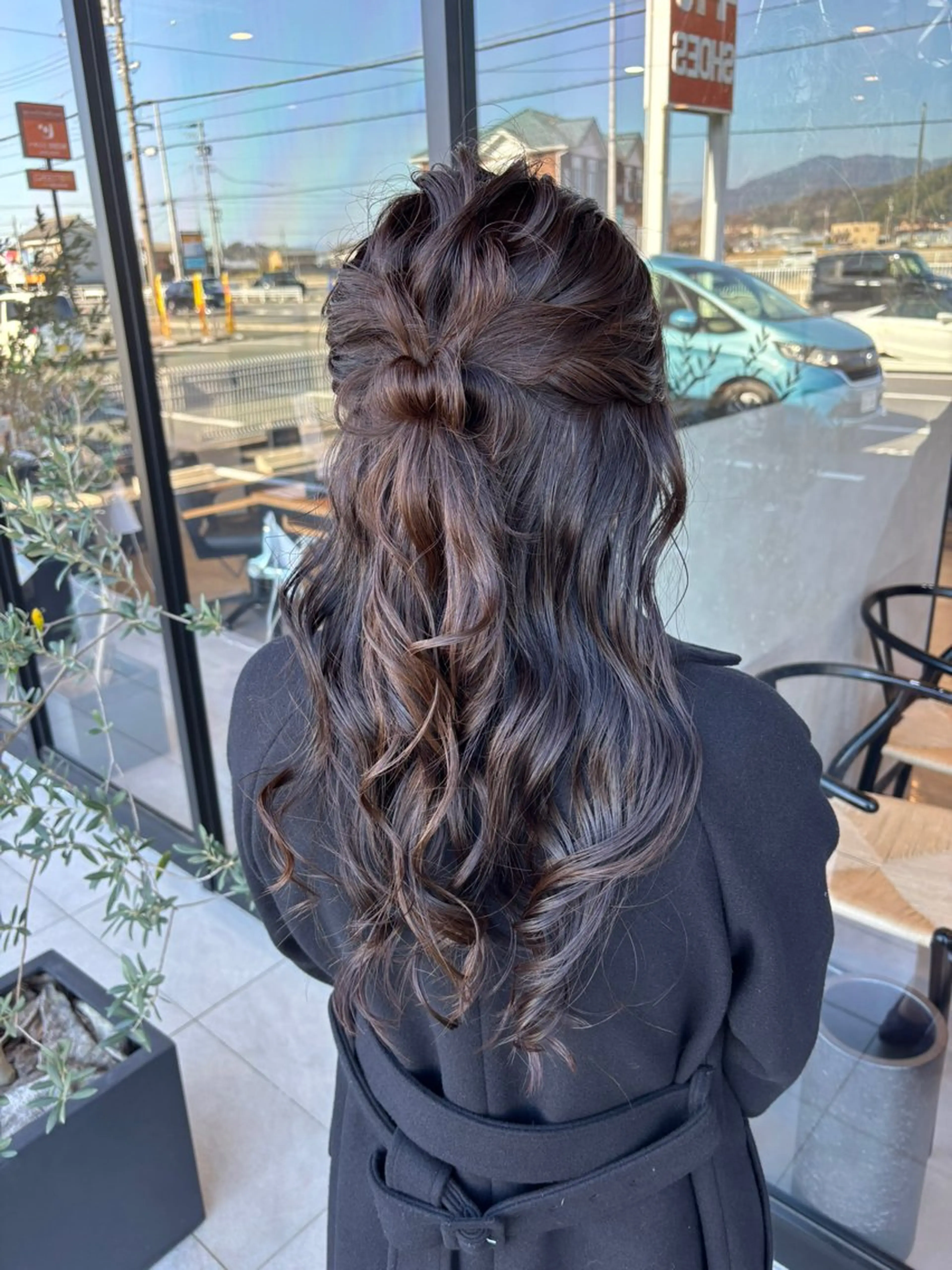 ヘアアレンジ ハーフアップ 豊橋ブリーチ/似合わ せカット/SHIHOのヘアスタイル