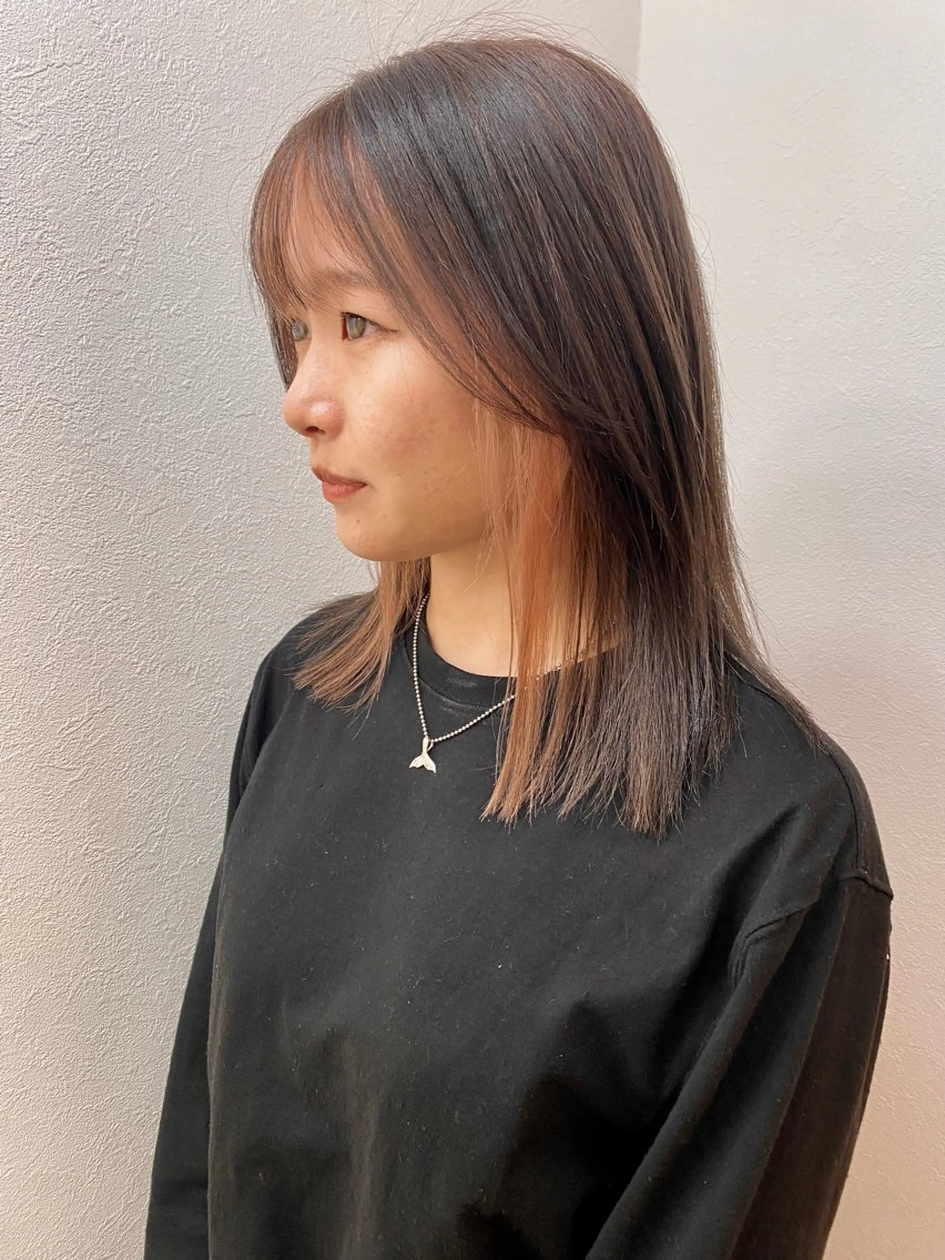 カラー ベージュカラー ブリーチ オレンジ dot .tokyo所属・中村 彩夏のヘアスタイル