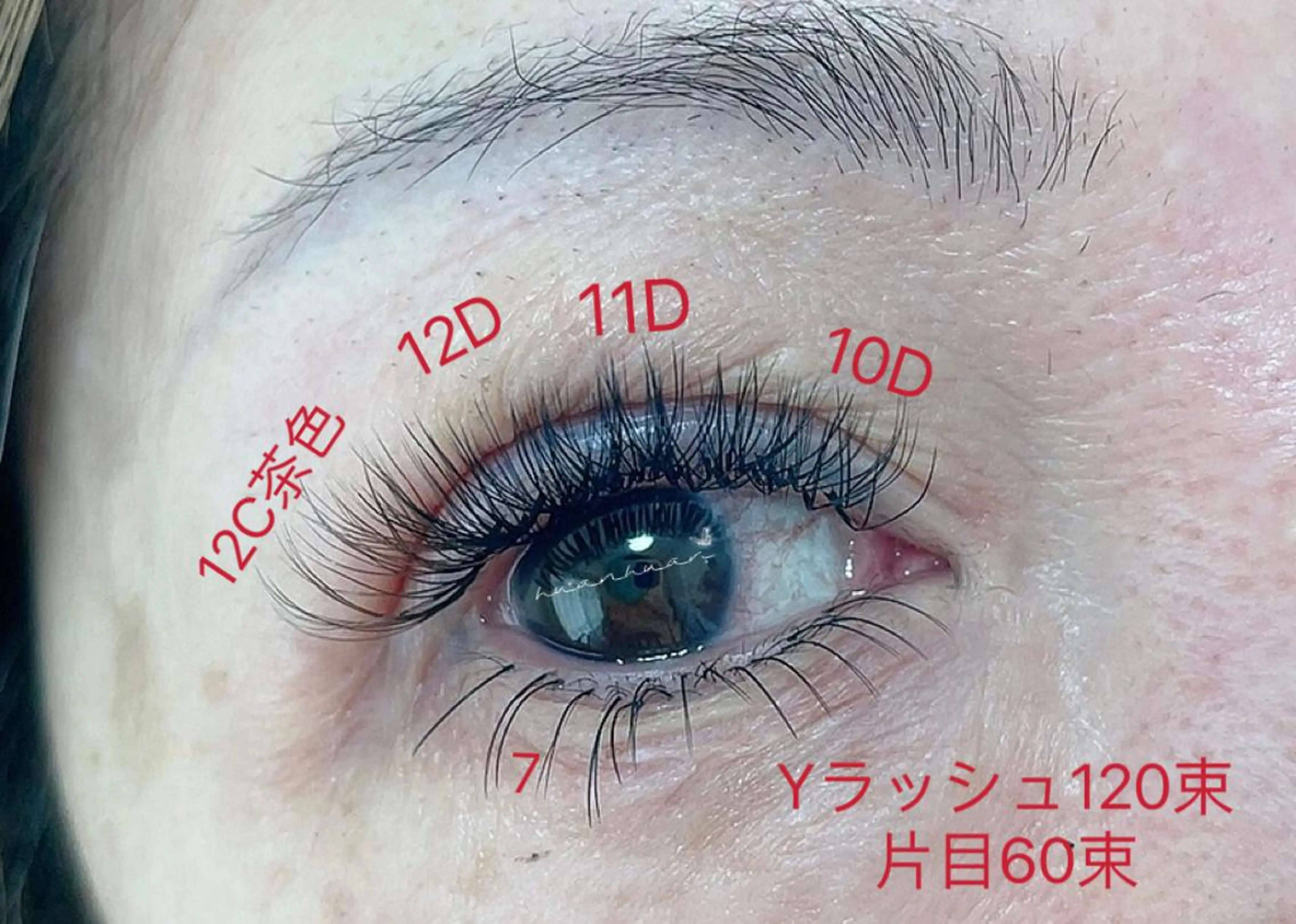 🌈【新規オフ込み】期間限定Y型ラッシュ120束6000円、➕下まつげ20本セット6500円の写真