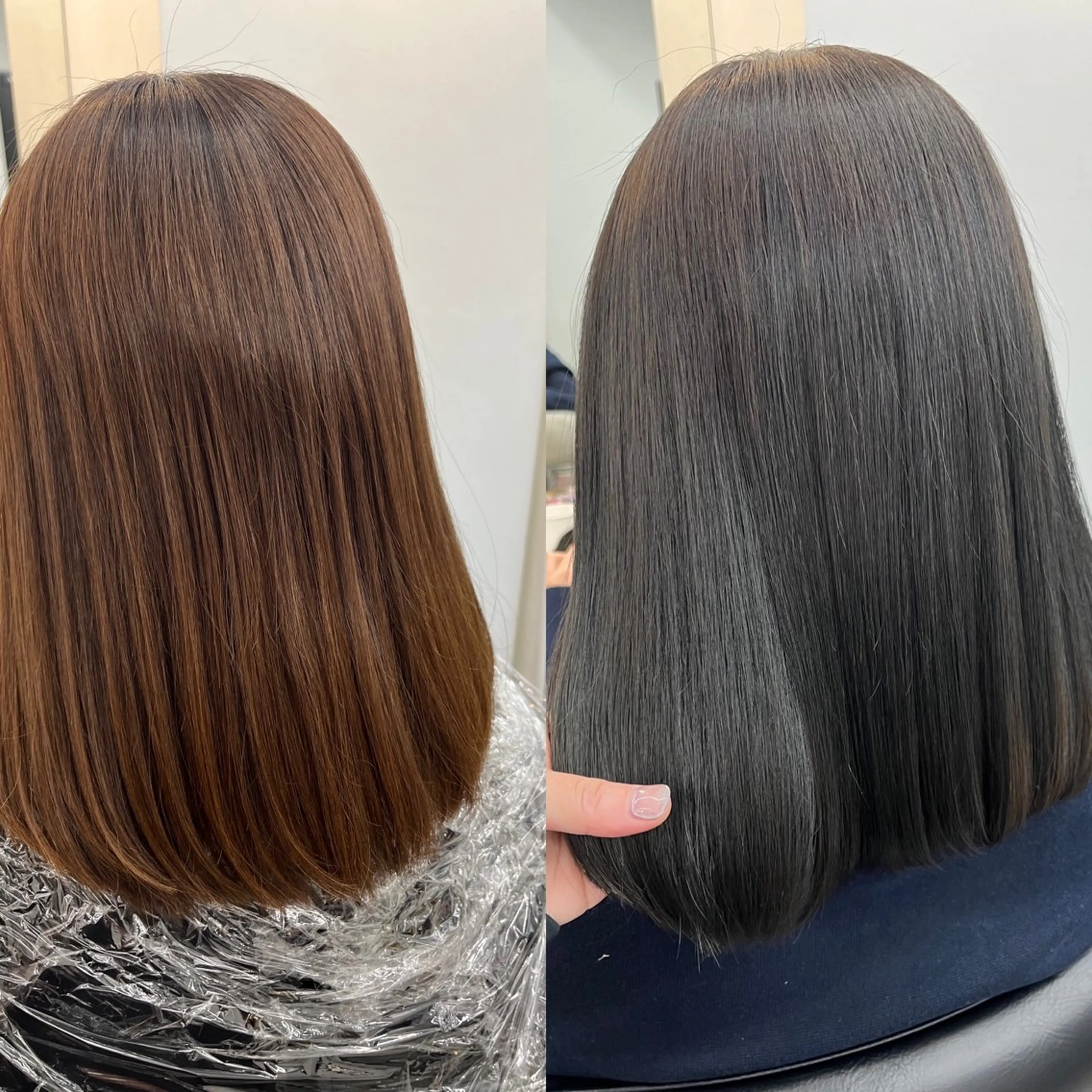 ミディアム カラー トリートメント mai🐷髪質改善 🖤透ける暗髪🖤のヘアスタイル