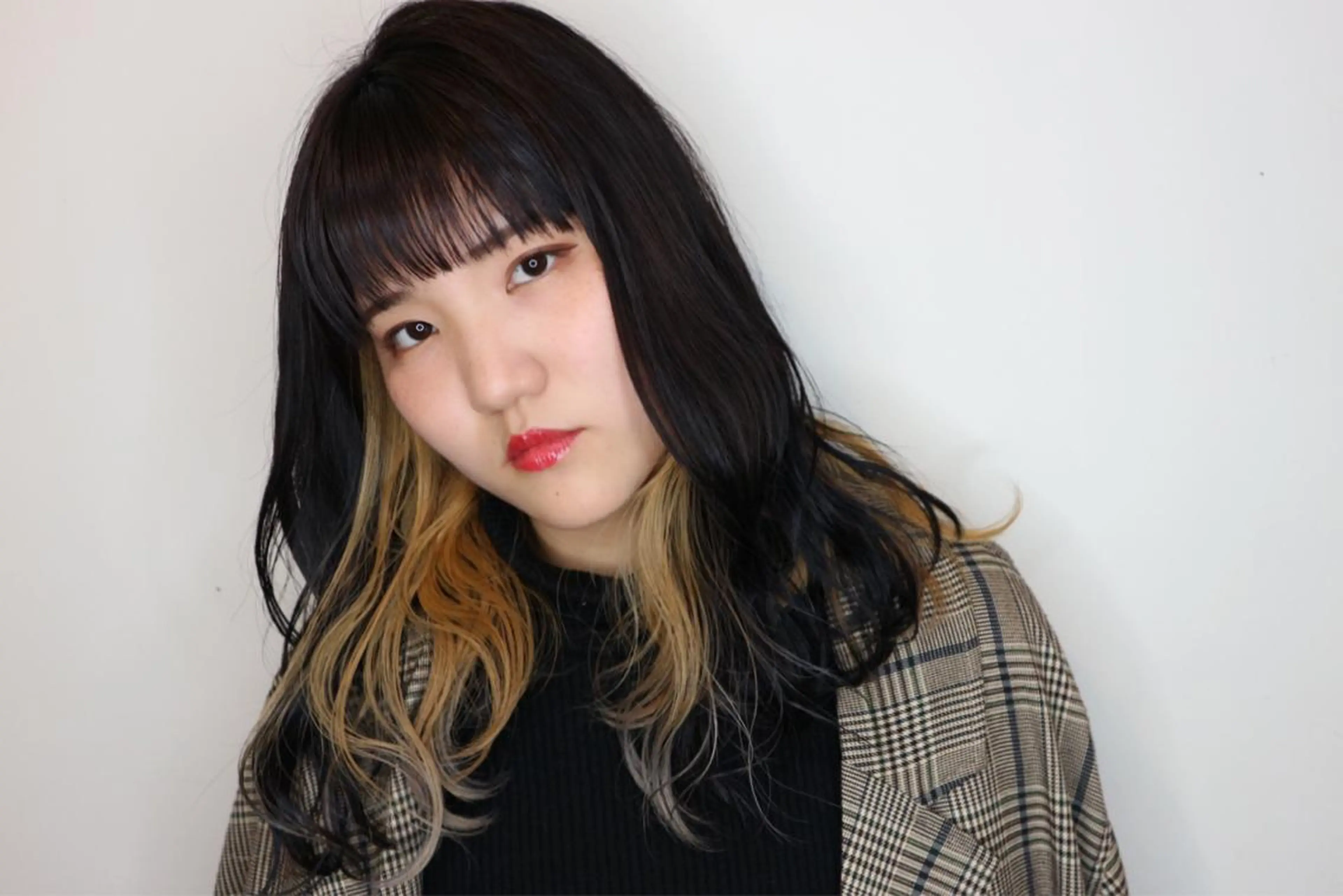 ロング カラー インナーカラー カット ヘアカラー トリートメント IORI #韓国ヘア#髪質改善のヘアスタイル