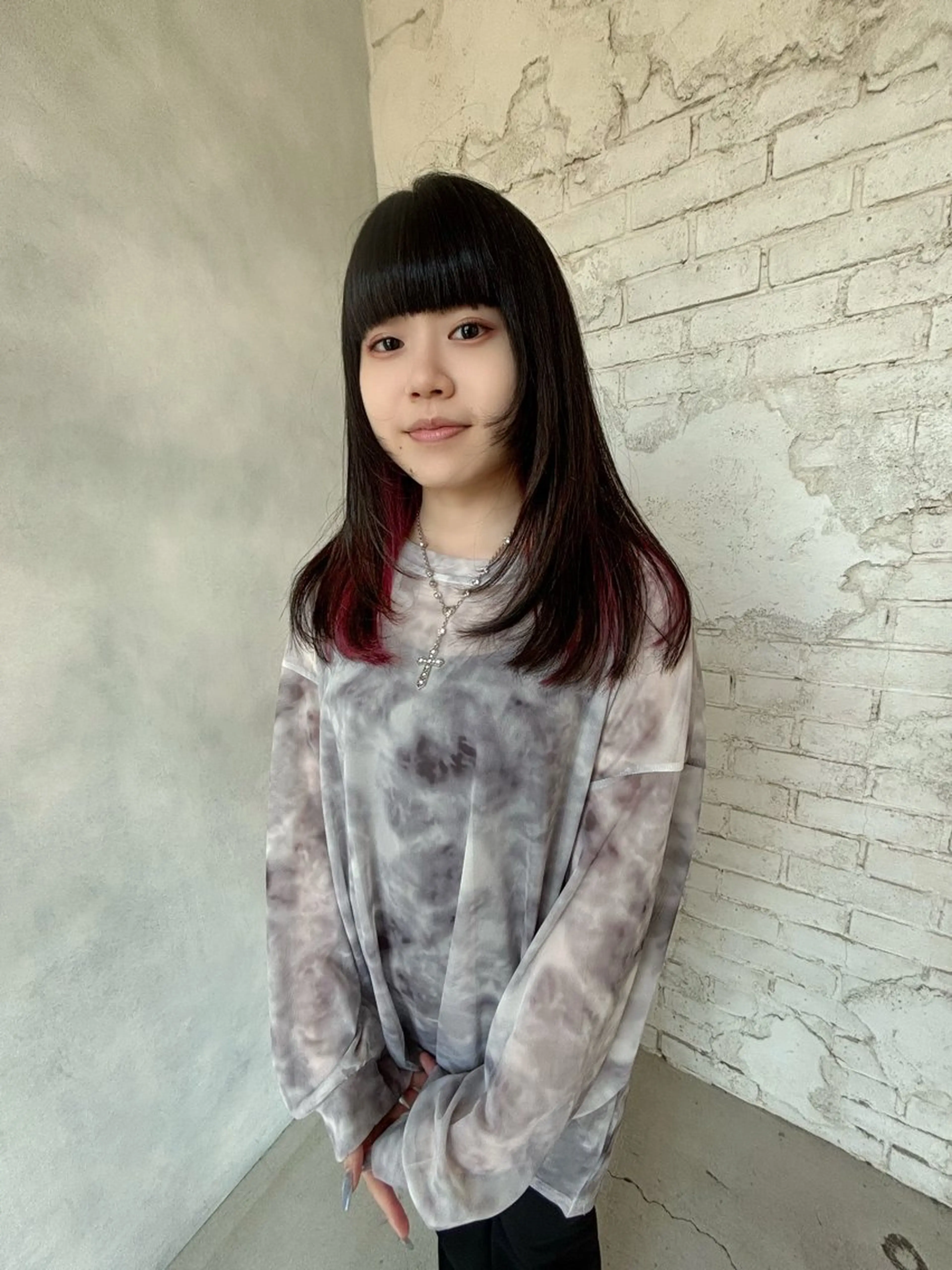 ロング カラー ヘアアレンジ ダブルカラー インナーカラー ピンクカラー 顔まわりレイヤー 顔周りカット ravens代表 🍀【ヒロム】🍀のヘアスタイル