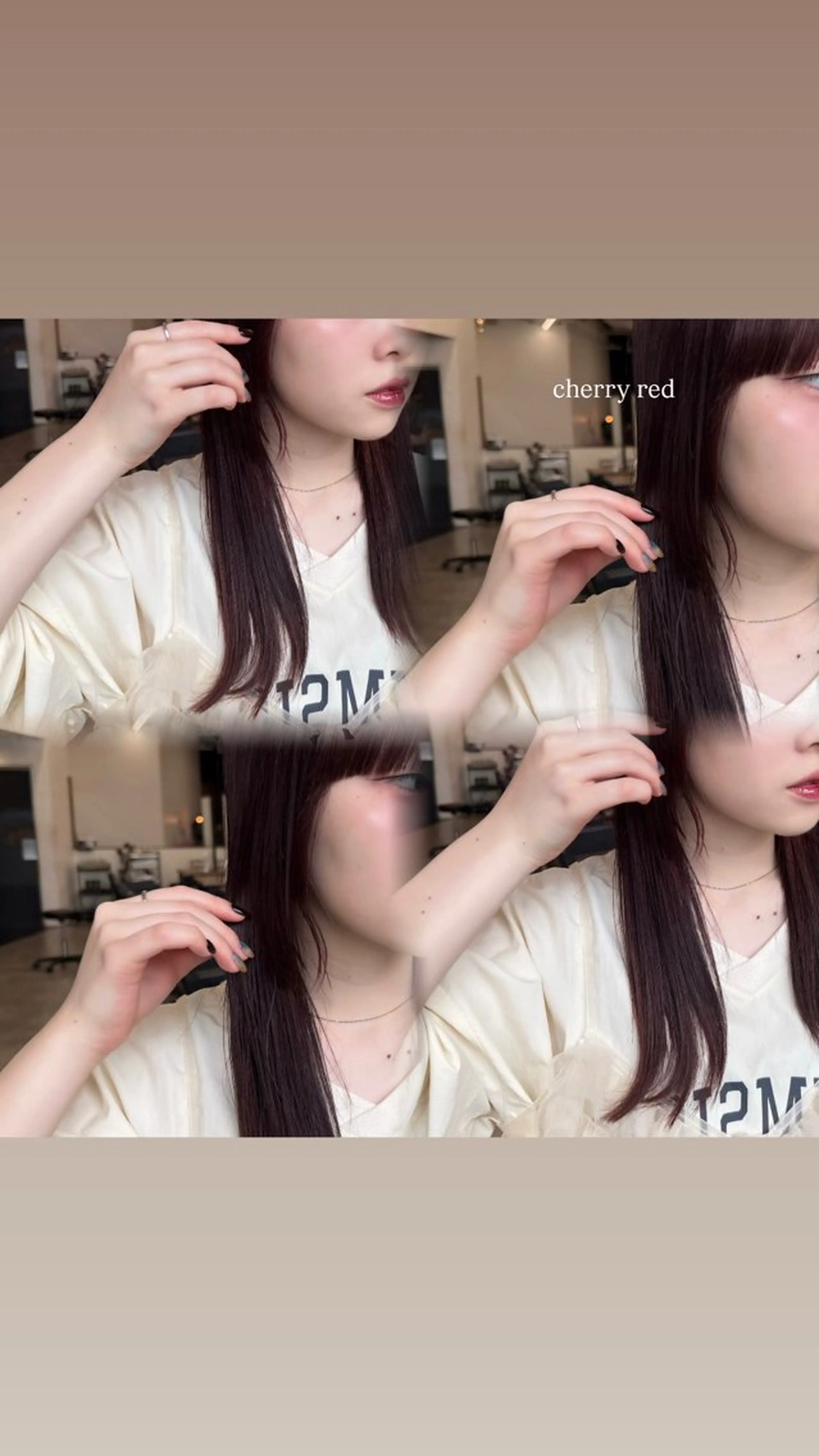 【🍒色落ちまで可愛い🍒】暖色ワンカラー🩸➕髪質改善トリートメント🛁➕頭皮洗浄marbb🫧🫧の写真