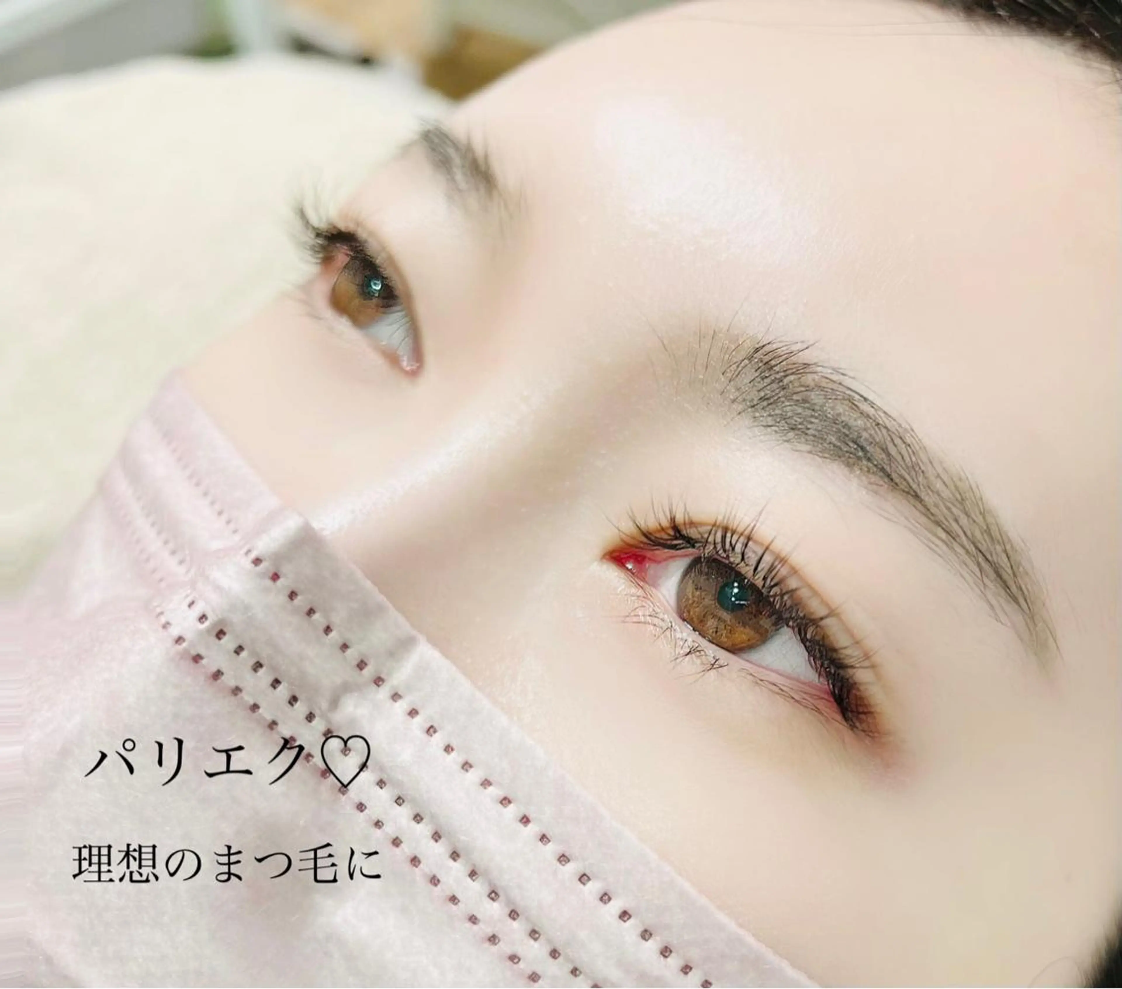 マツエク・マツパ パリジェンヌラッシュリフト 一重×まつ毛パーマ マツエク eyelash presh yukaのマツエク・マツパデザイン